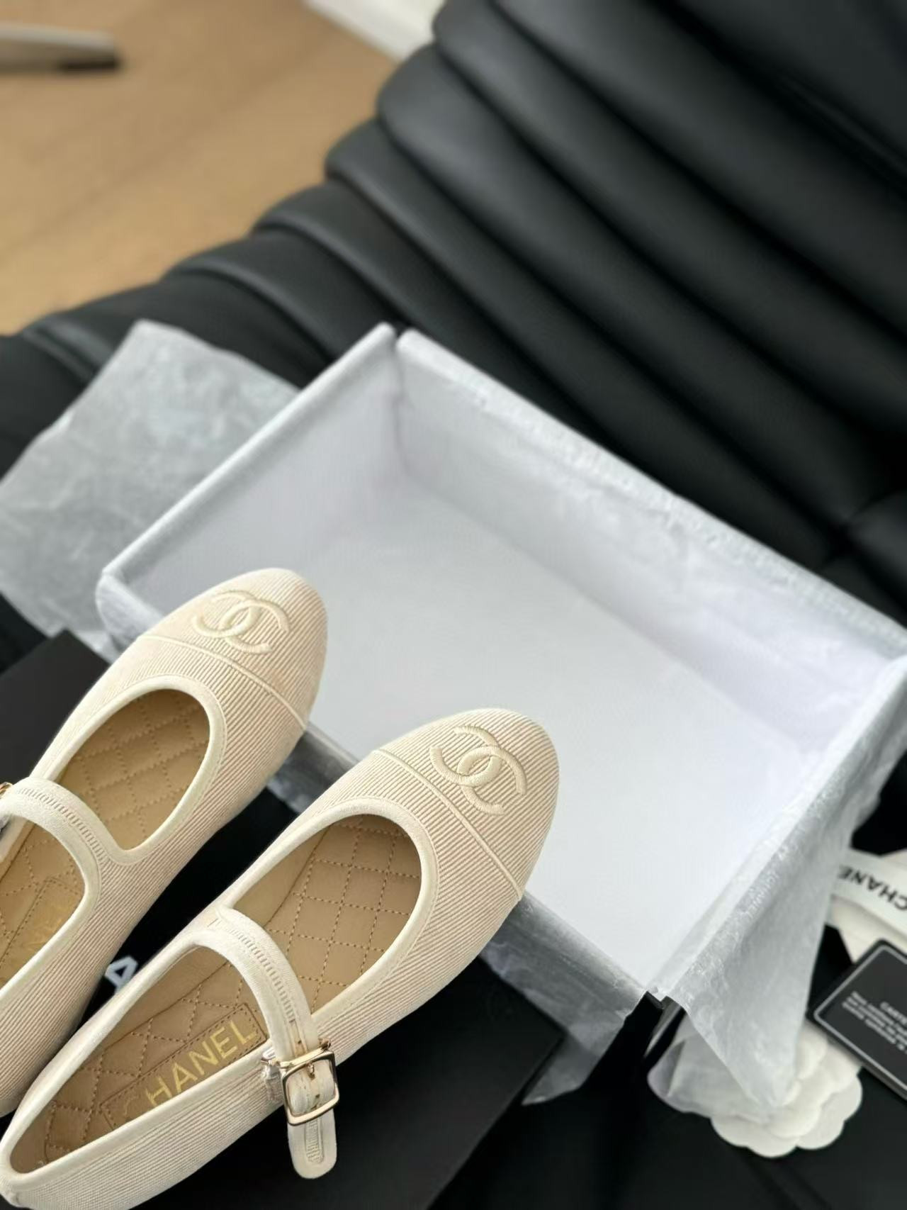 ua Ch*el mary janes cotton & silk