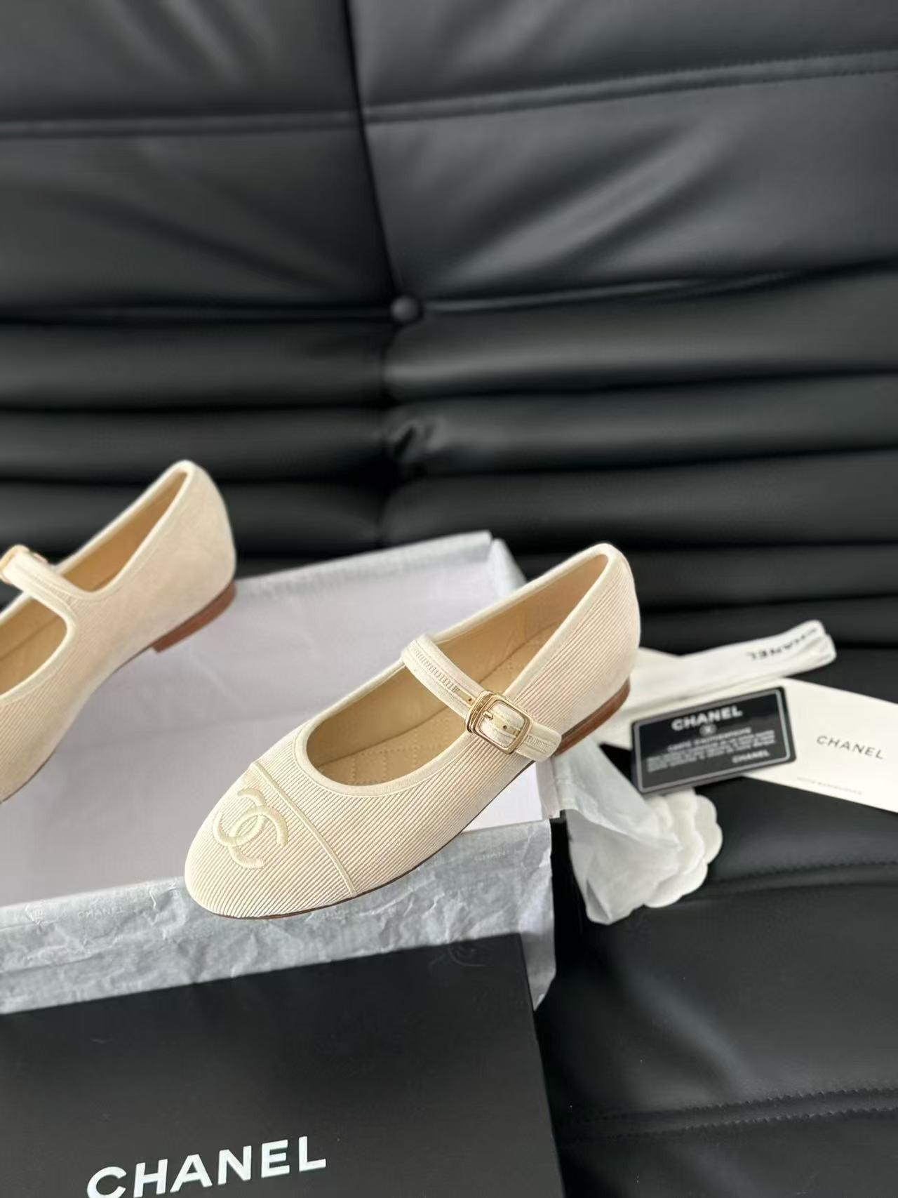 ua Ch*el mary janes cotton & silk