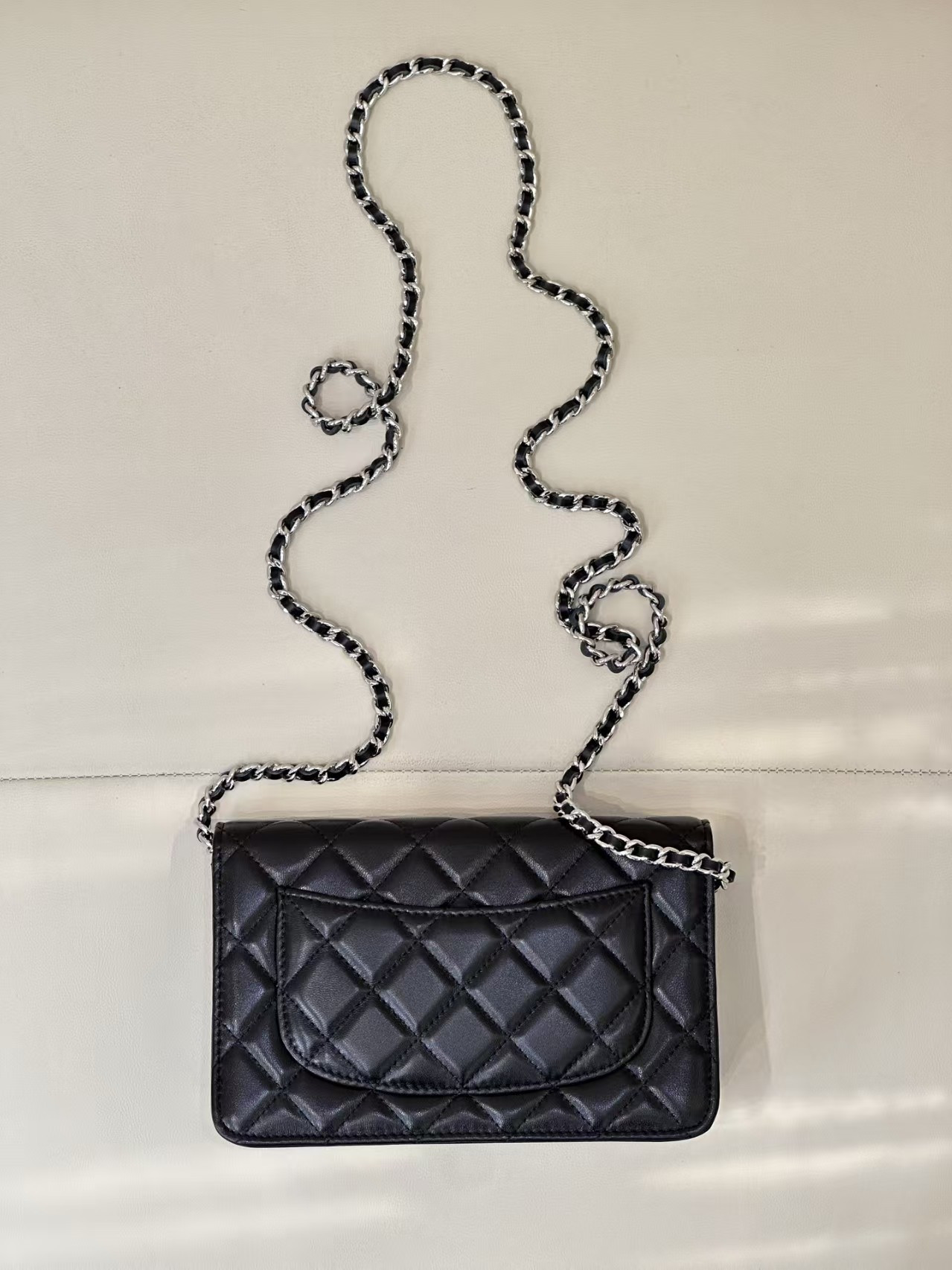 Ch*el woc classic wallet on chain 13x19cm
