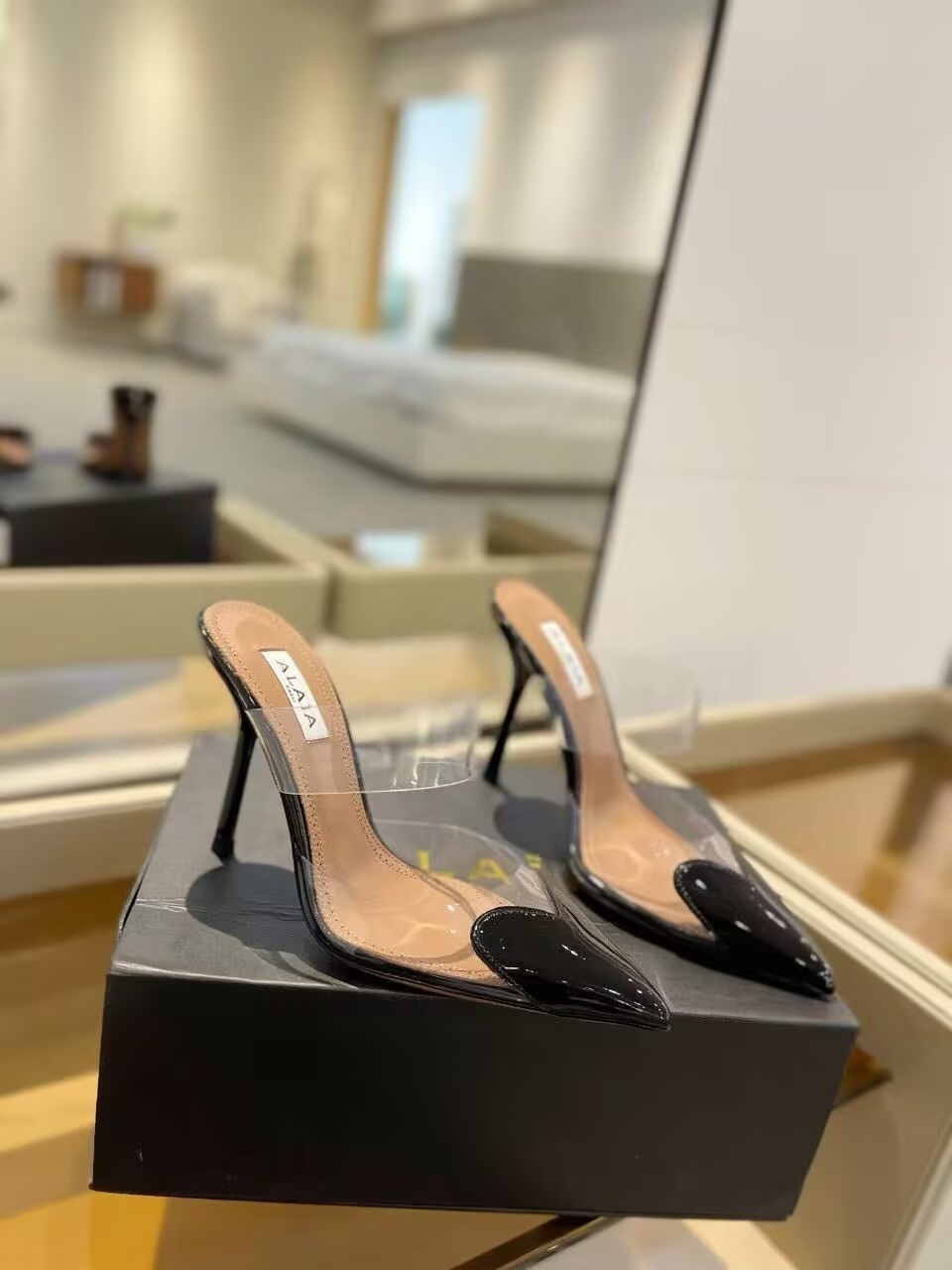 UA A1a1a Le Coeur Mule Heart-Toe Slingback Pump 10.5cm Heel