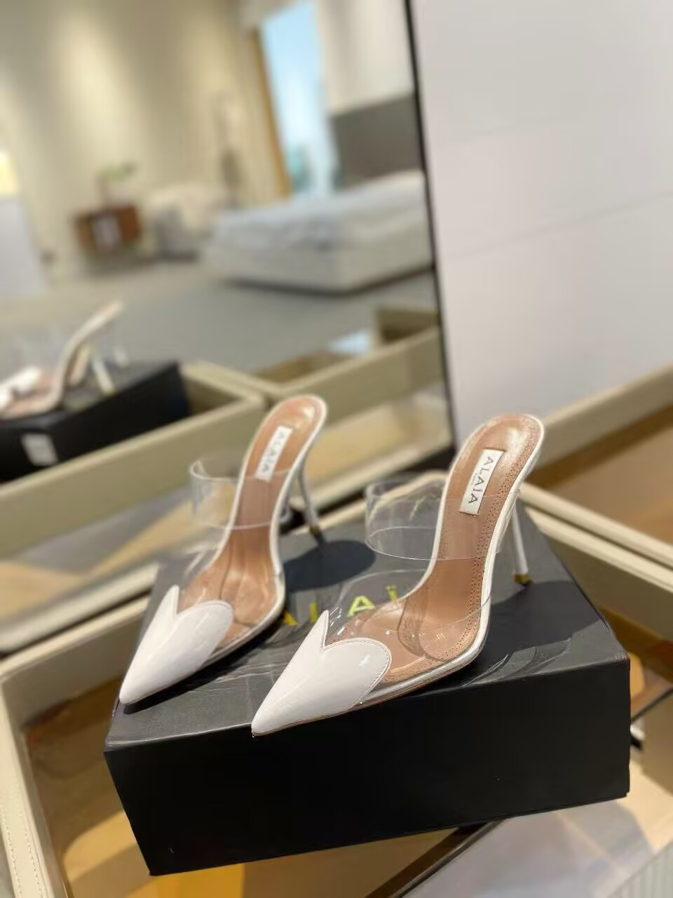 UA A1a1a Le Coeur Mule Heart-Toe Slingback Pump 10.5cm Heel