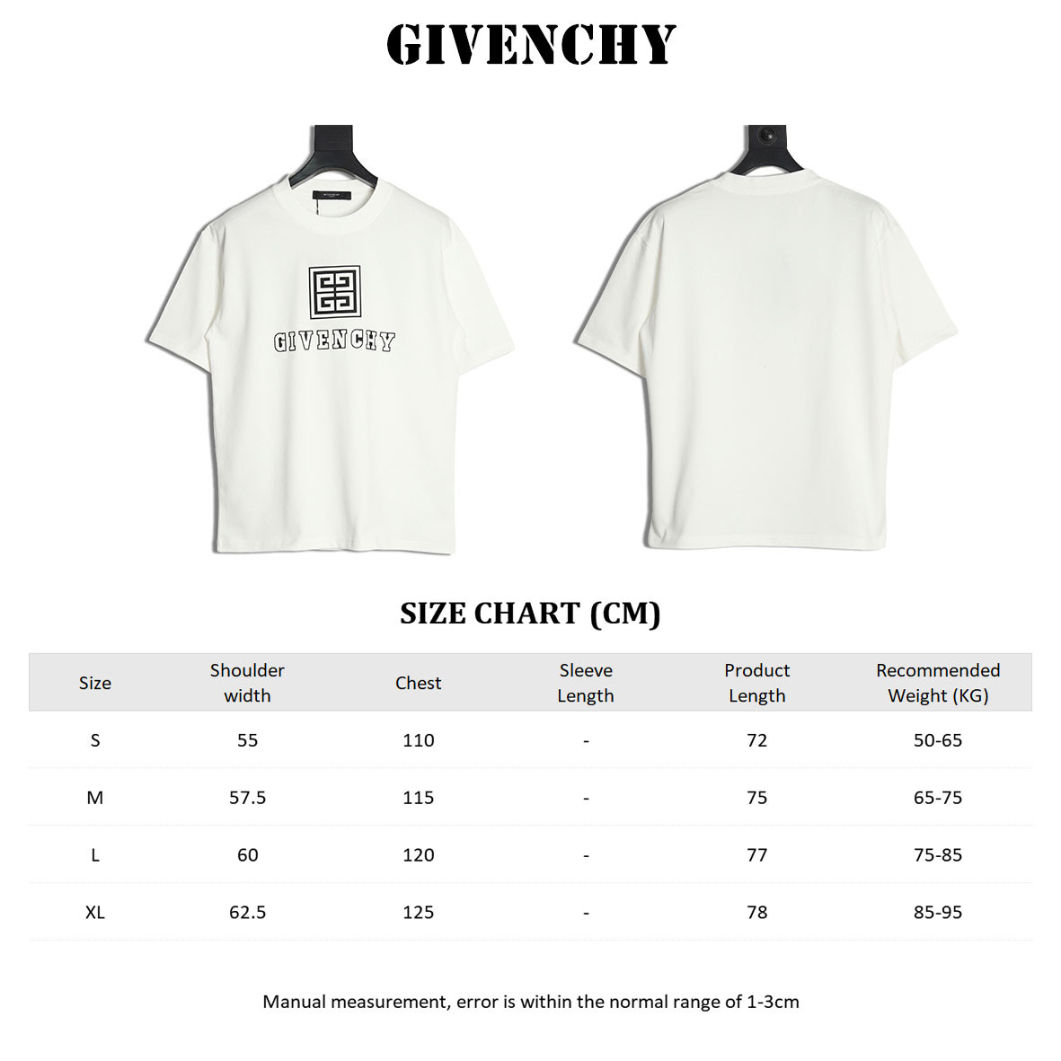 G1uenchy 25ss short-sleeved t-shirt