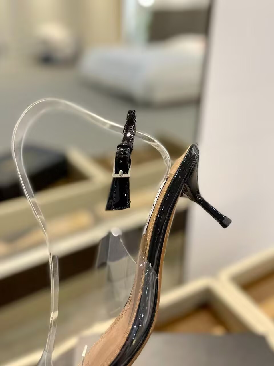 UA A1a1a Le Coeur Plexi Heart-Toe Slingback Pump