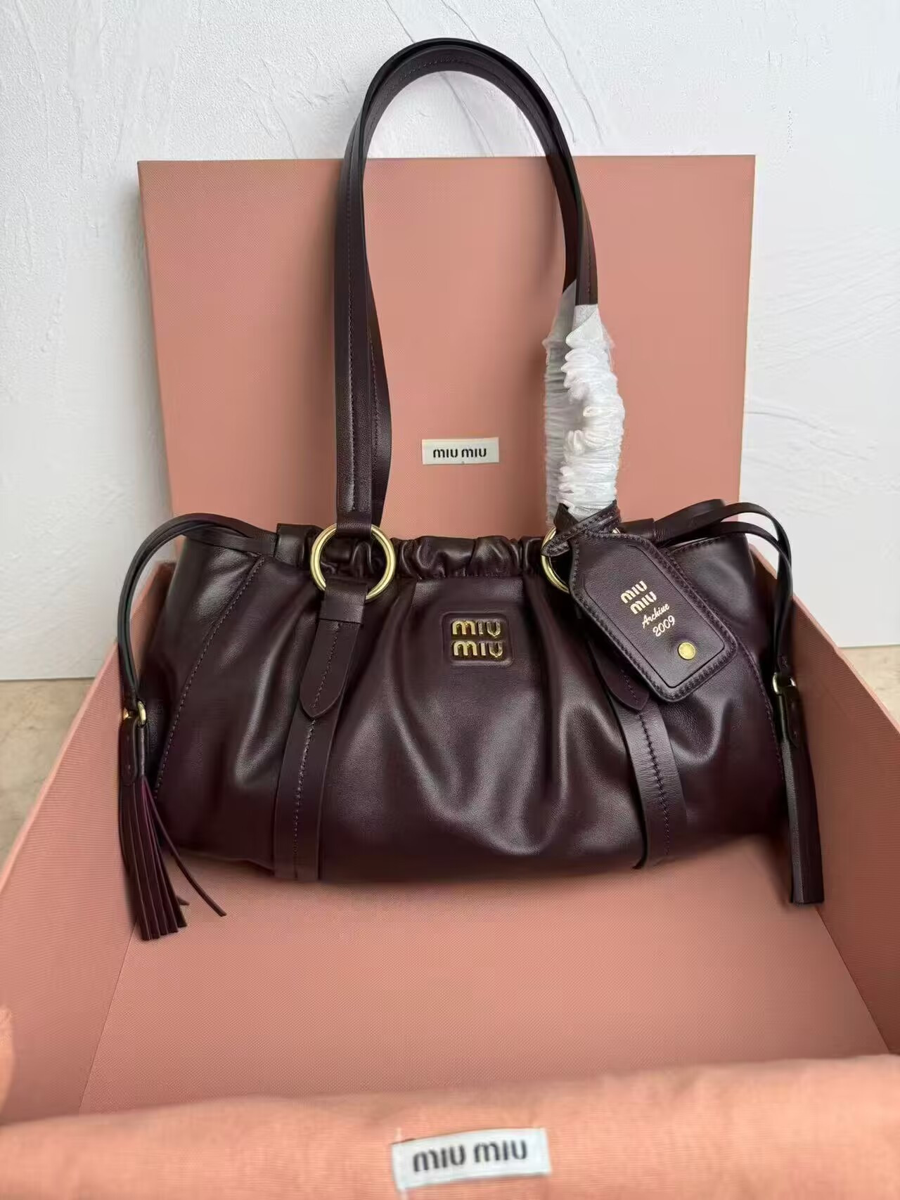 M1v M1v joie nappa leather bag 40x22x10.5cm