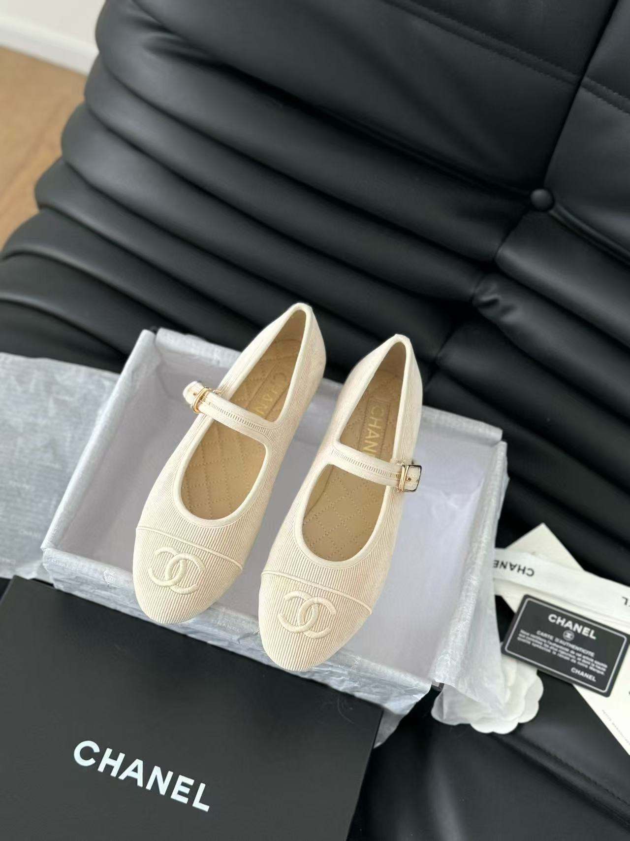 ua Ch*el mary janes cotton & silk