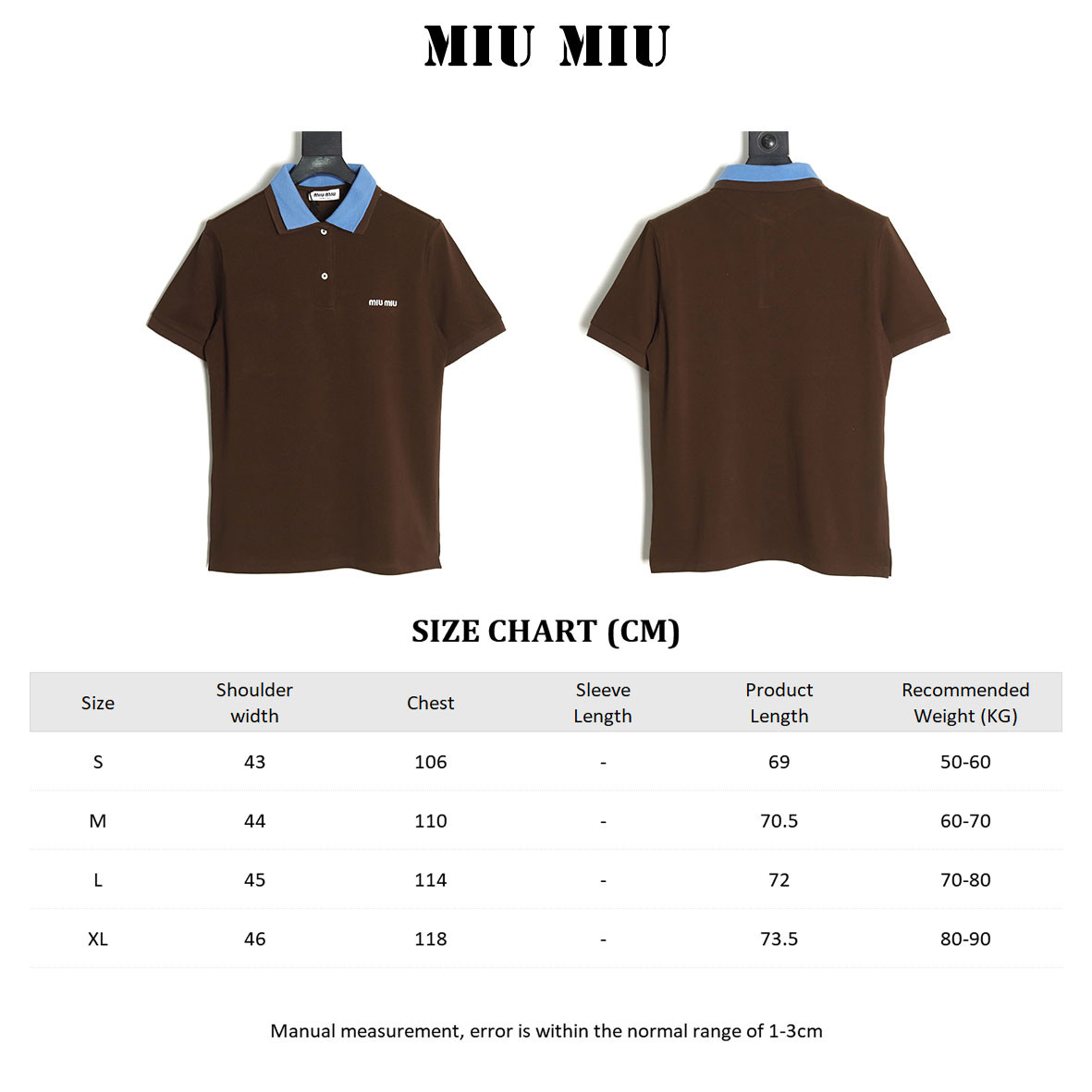 M1v M1v mm short-sleeved polo shirt