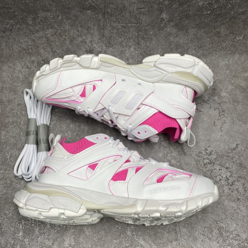 Ba*len*cia*ga track  sock white pink