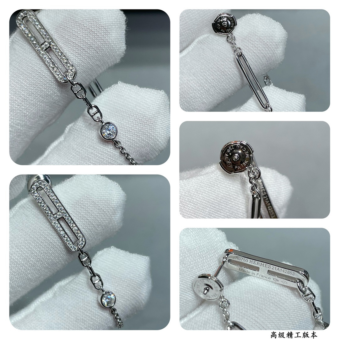 H**me5 fully di*m*nd-encrusted h chain stud earrings