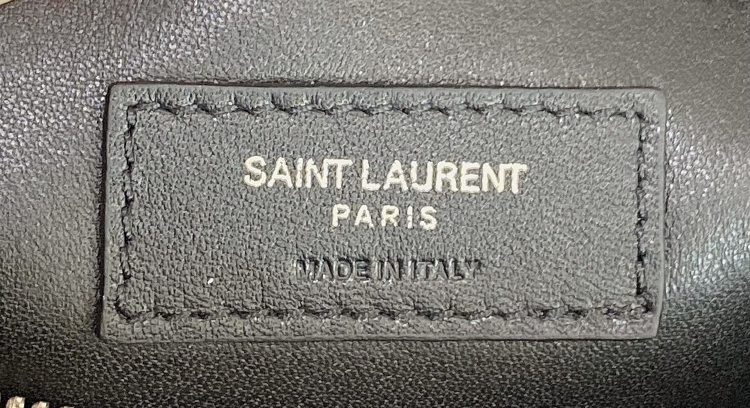Y*L loulou small in quilted leather black silver 9 x 6.1 x 3.3 inches
