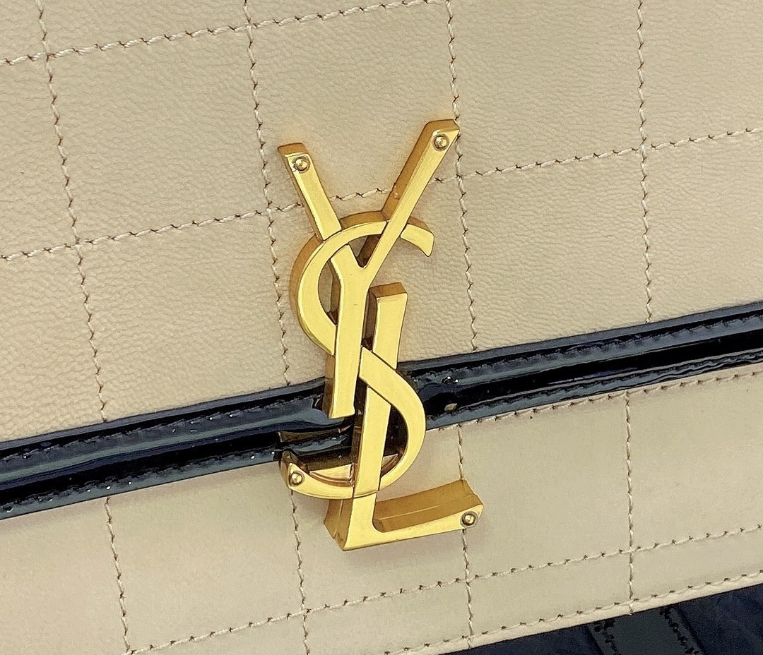y*l solferino medium satchel in box Sa**t Lau*nt 9.1 x 6.3 x 2.4 inches
