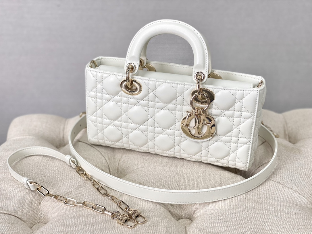 D*or lady d-joy bag medium white 26 x 13.5 x 5 cm