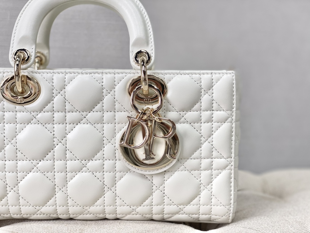 D*or lady d-joy bag medium white 26 x 13.5 x 5 cm