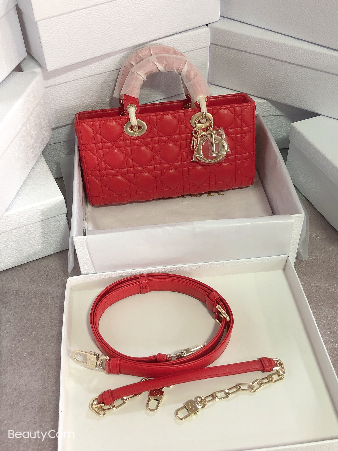 D*or lady d-joy bag medium red 26 x 13.5 x 5 cm