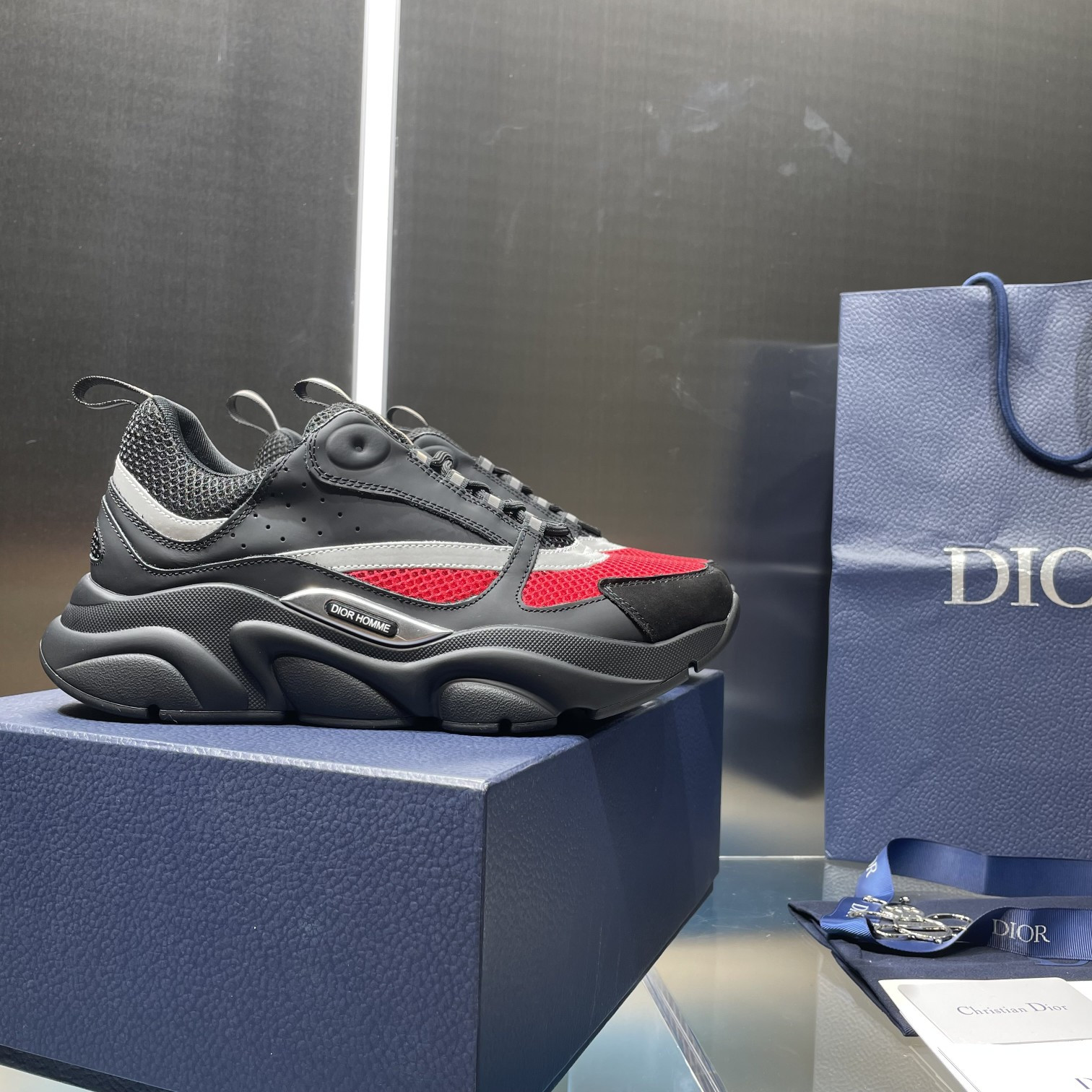 ua D*or b22 black and red sneaker