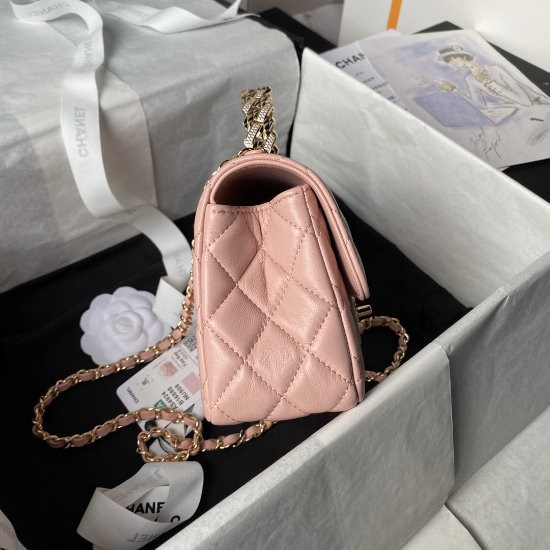 Ch*el 24a mini classic handbag 12 × 20 × 6 cm