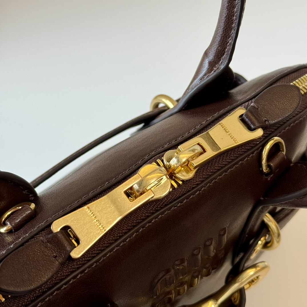 M1v M1v aventure nappa leather top-handle bag 16.5x28x10cm