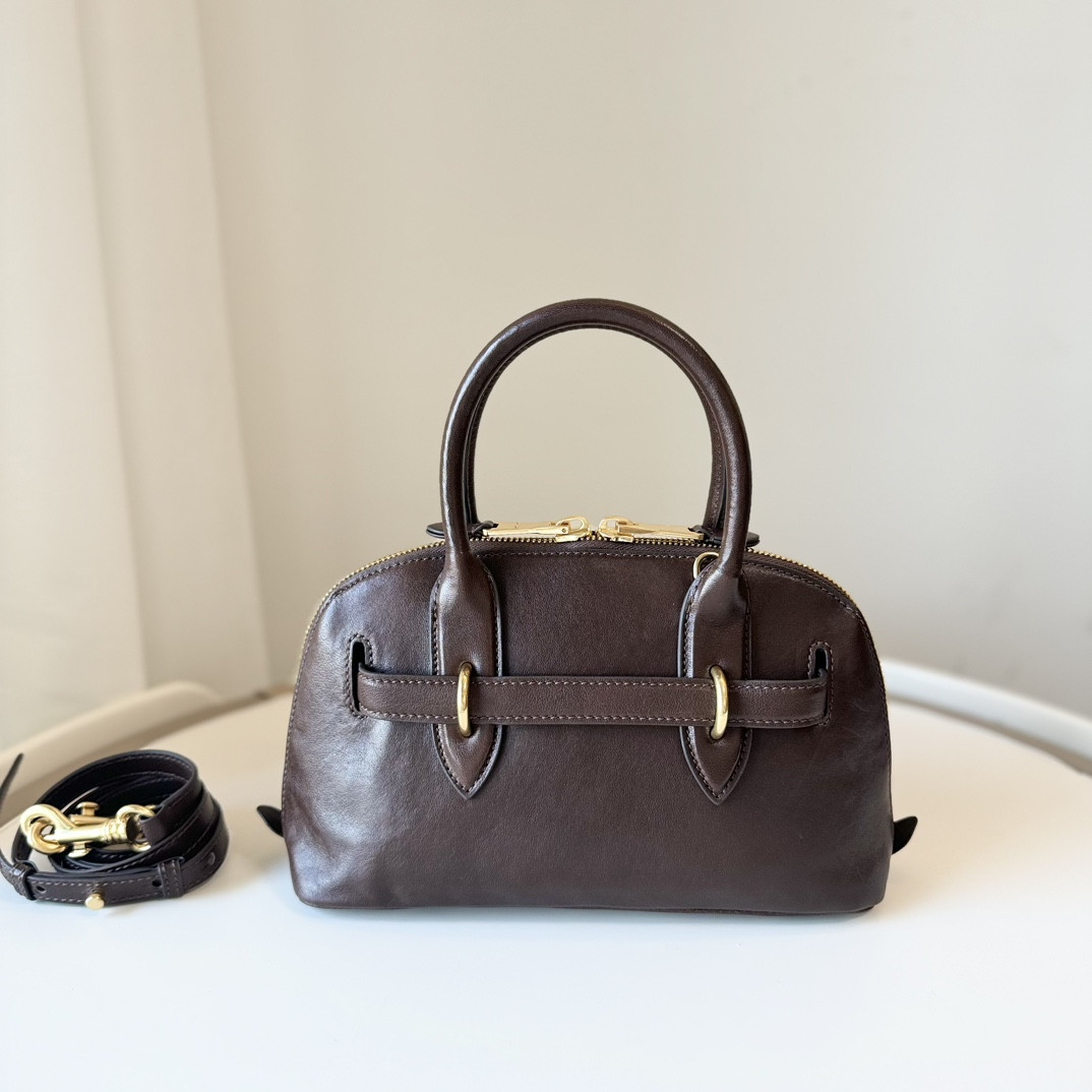 M1v M1v aventure nappa leather top-handle bag 16.5x28x10cm