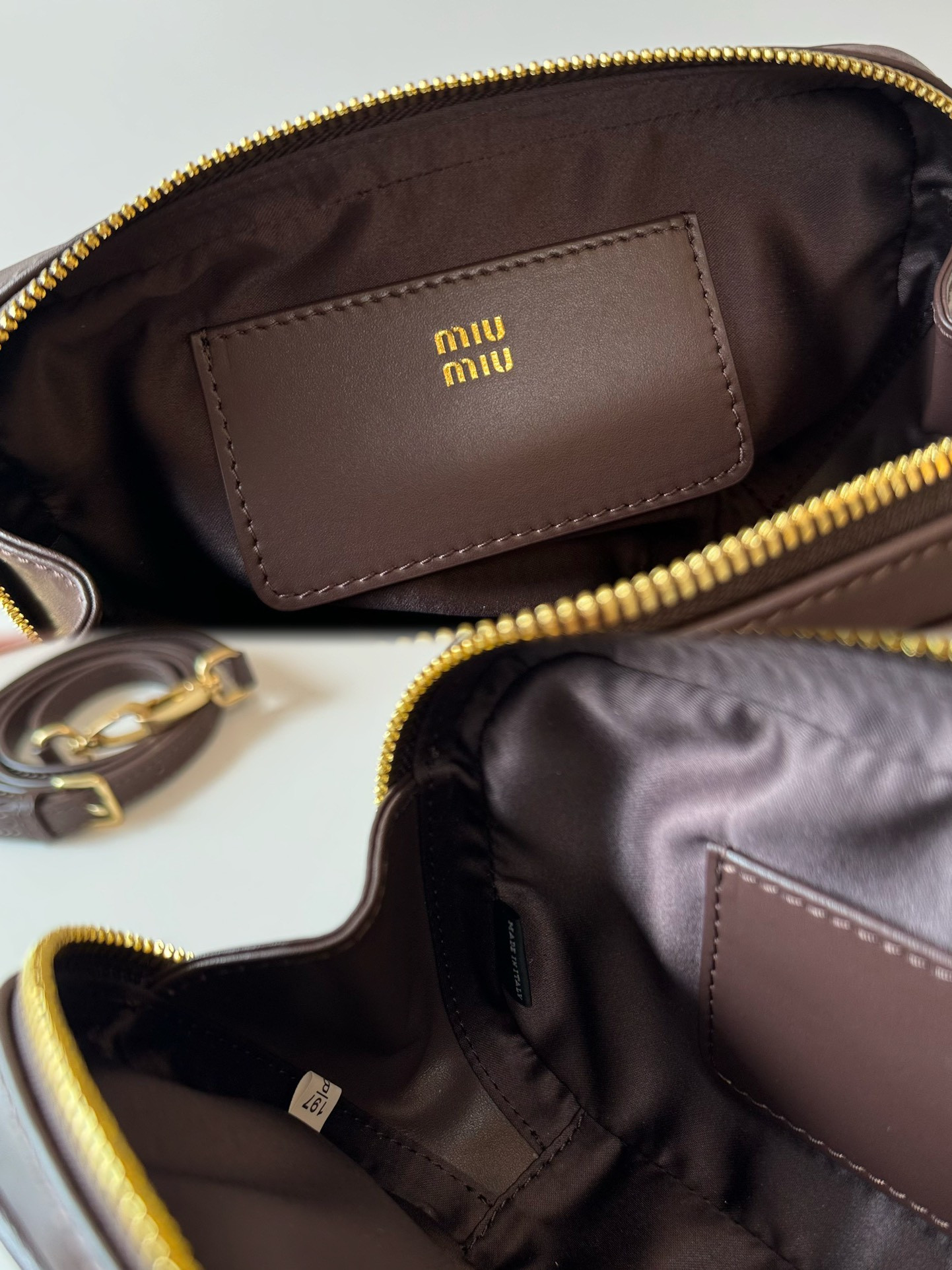 M1v M1v arcadie leather mini-bag 19x10x5cm