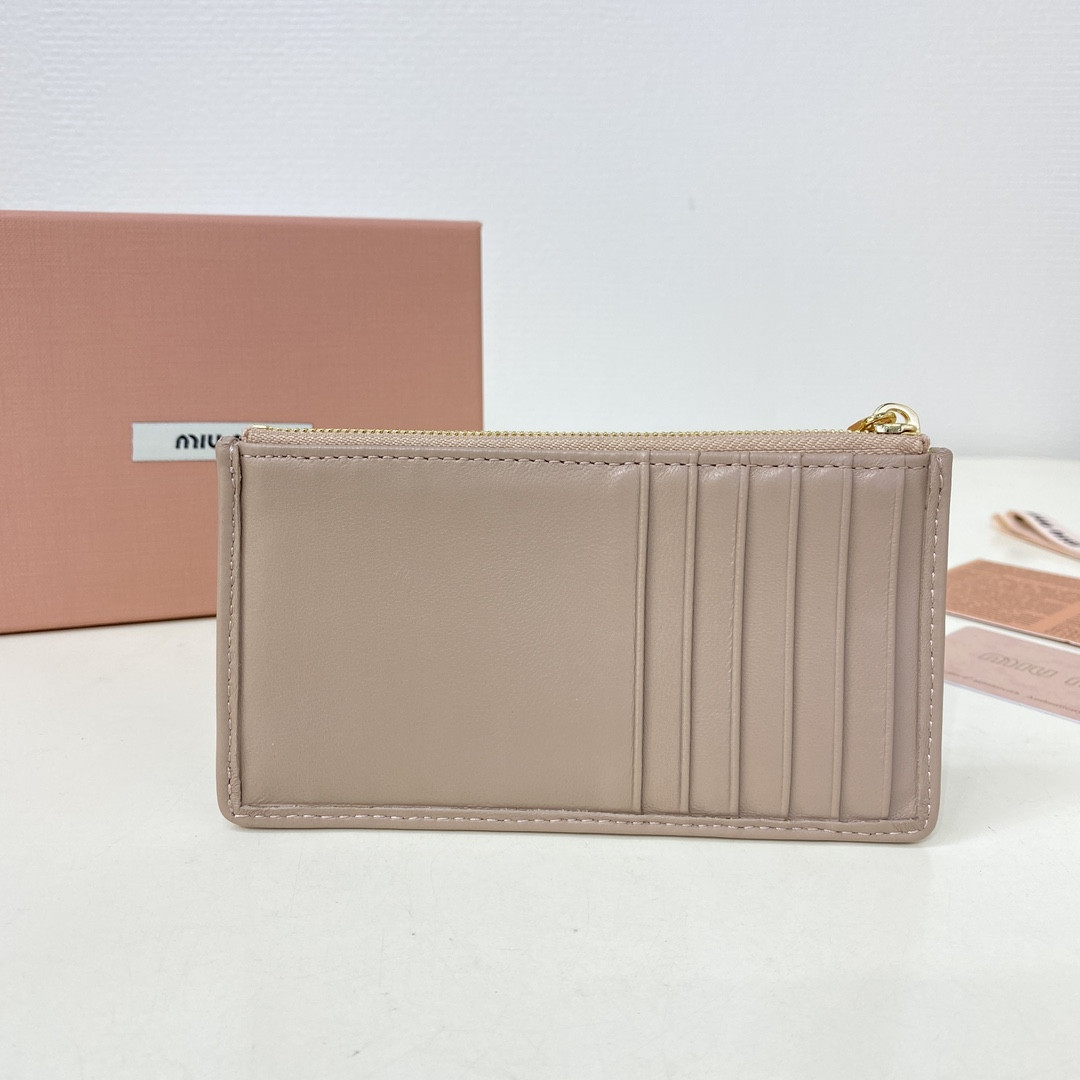 M1v M1v matelassé nappa leather card holder 8x15cm