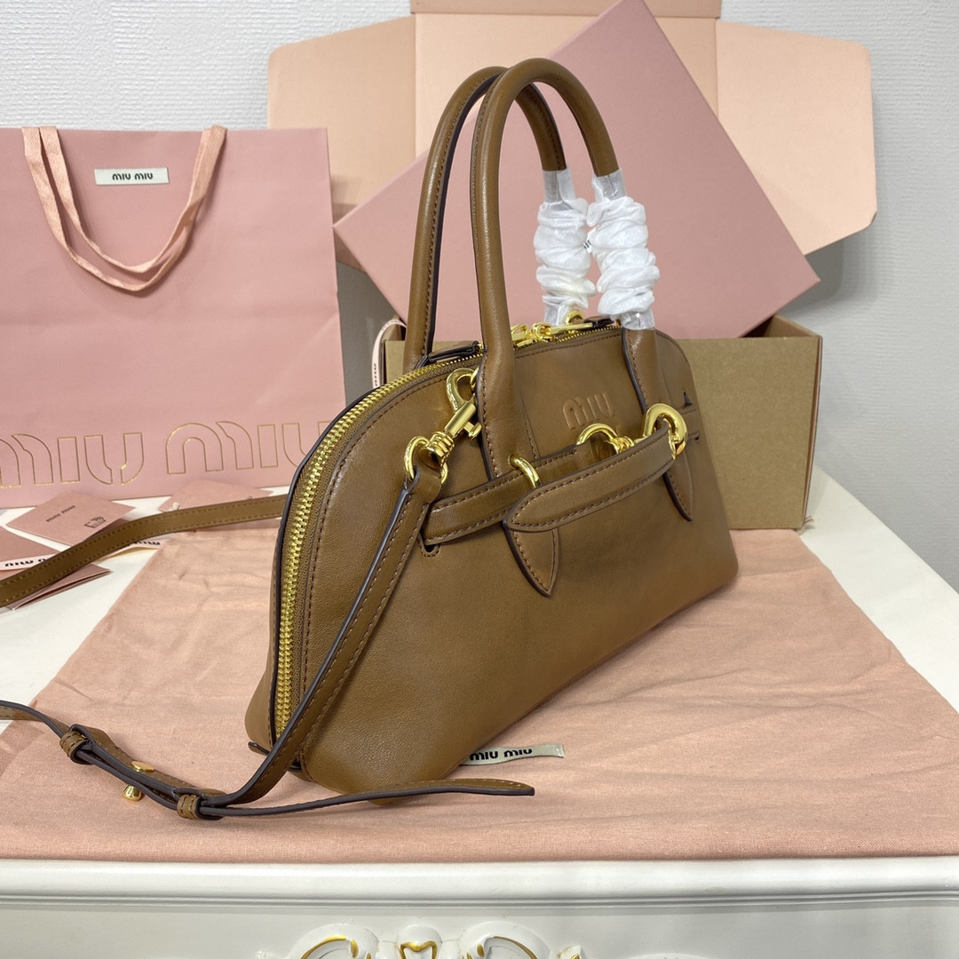 M1v M1v aventure nappa leather top-handle bag 17x33x11cm