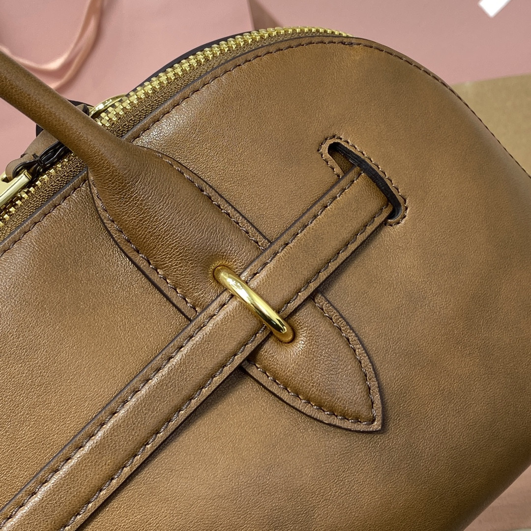 M1v M1v aventure nappa leather top-handle bag 17x33x11cm
