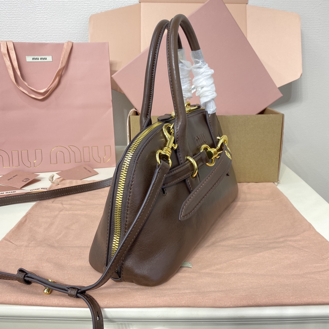 M1v M1v aventure nappa leather top-handle bag 17x33x11cm