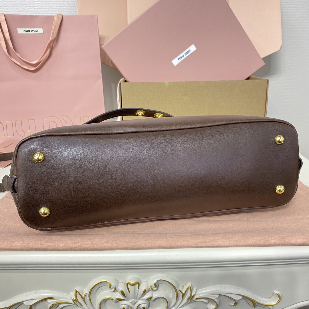 M1v M1v aventure nappa leather top-handle bag 17x33x11cm