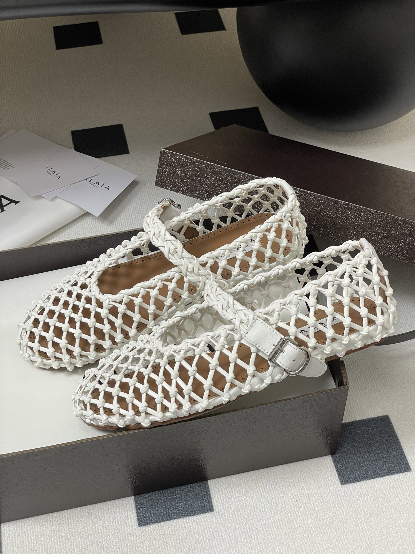 ua alaïa braided ballet flats(cusT0mized size 7-10 days production time)