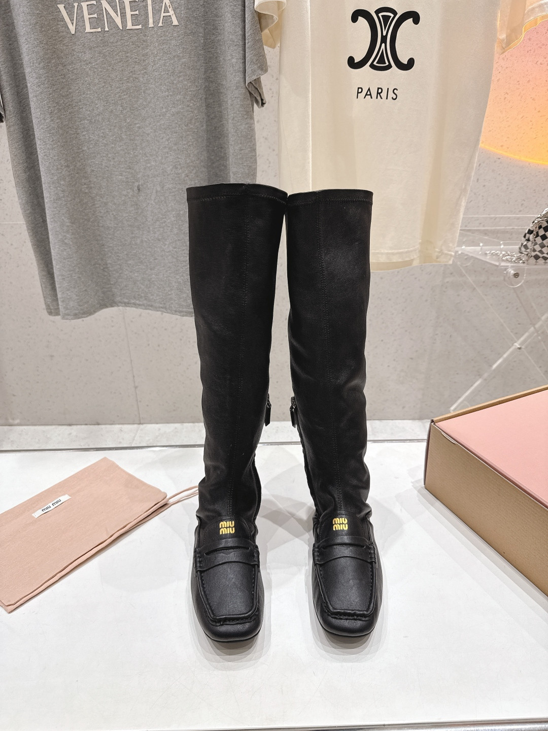 ua M1v M1v ruches nappa leather boots