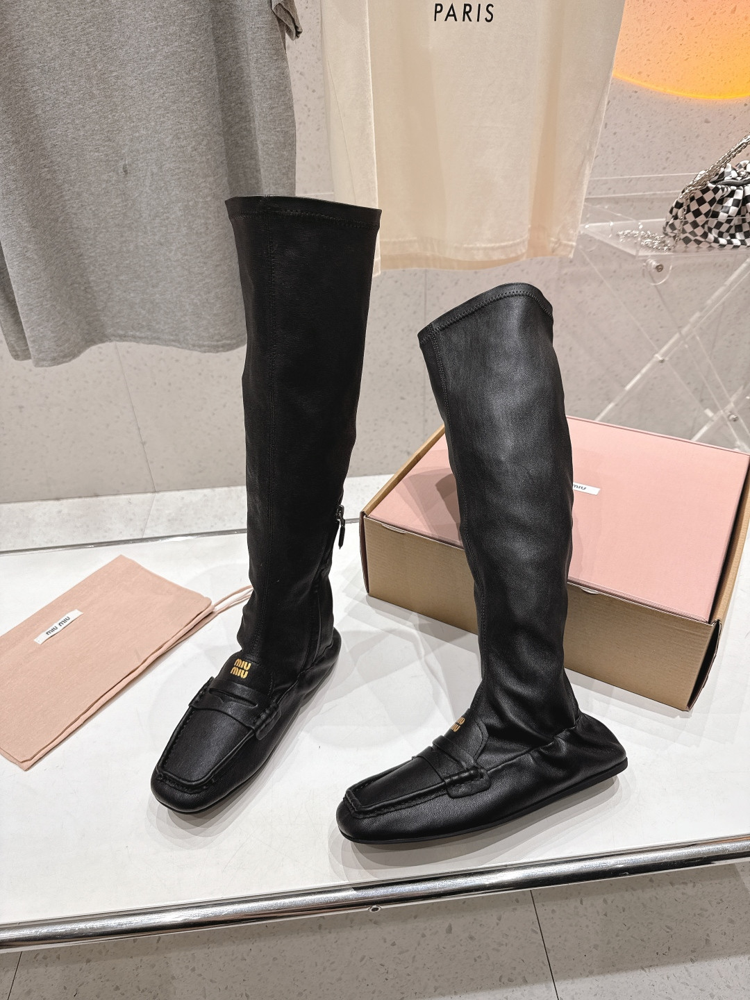 ua M1v M1v ruches nappa leather boots