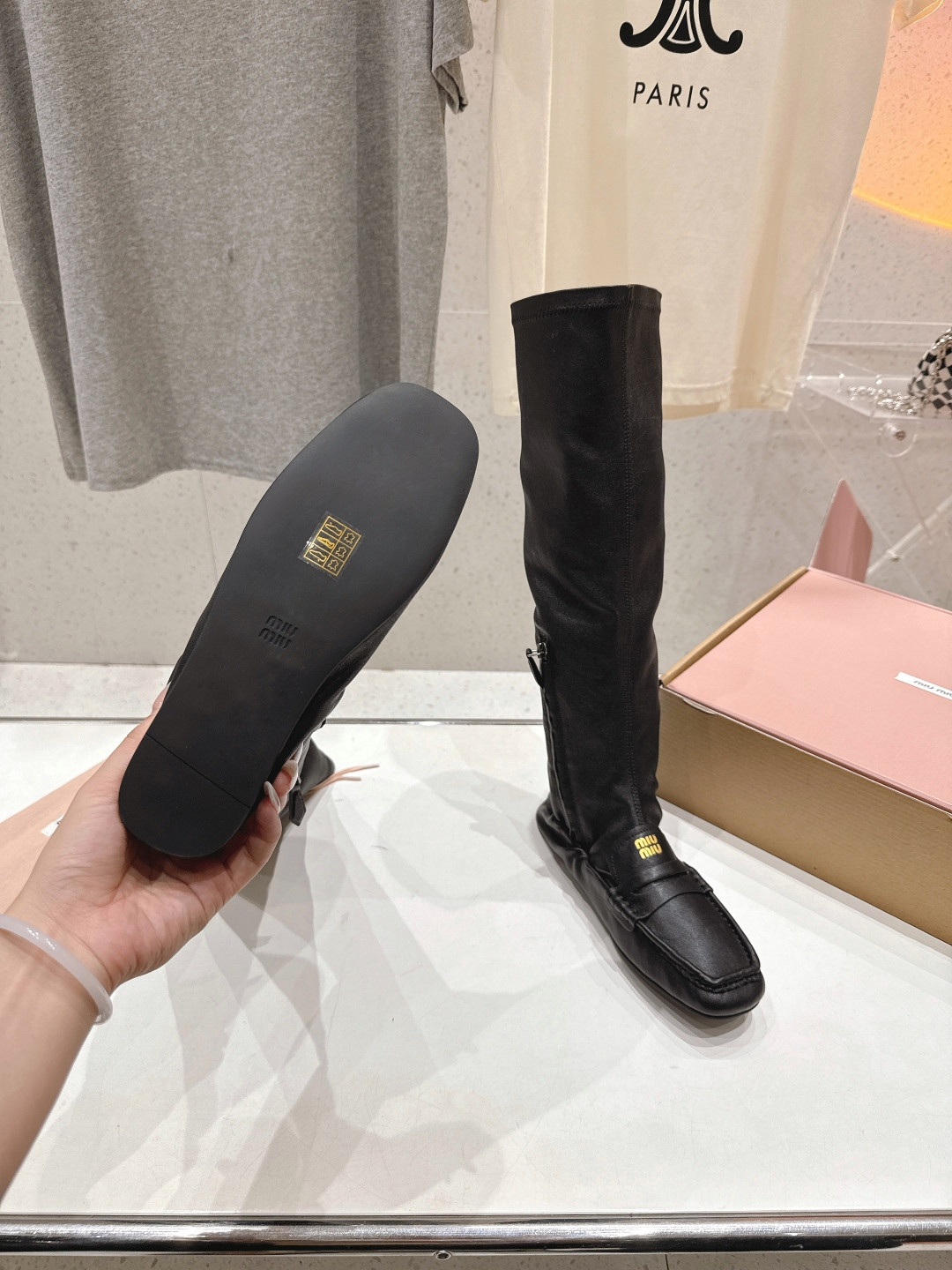 ua M1v M1v ruches nappa leather boots