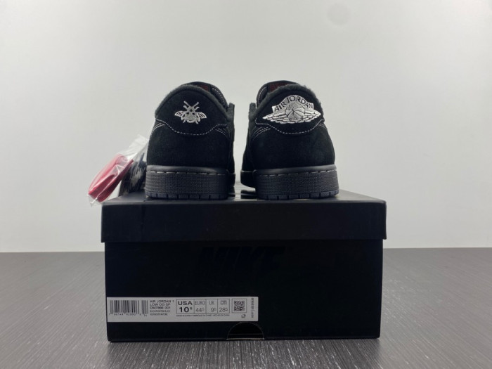 travis scott x air jordan air jordan 1 retro low “black phanT0m" dm7866-001