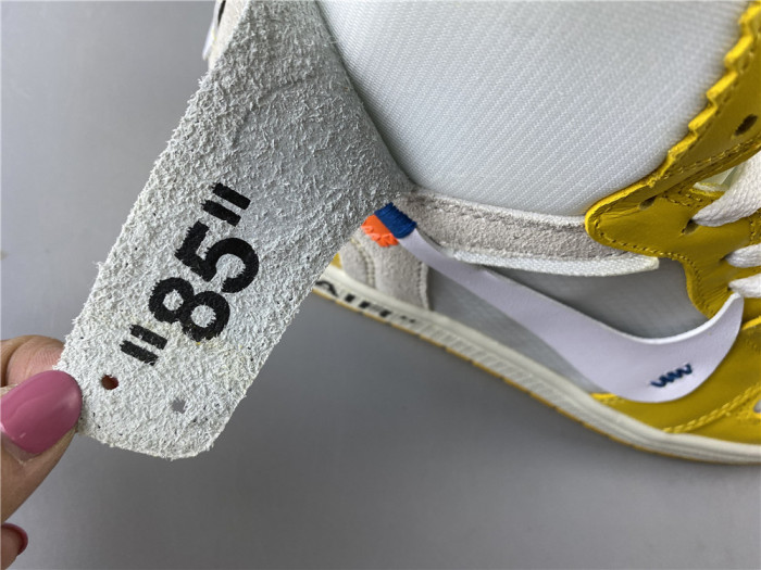 Air Jordan 1 x Off-White NRG White/Dark Powder Yellow-Cone AQ0818-149