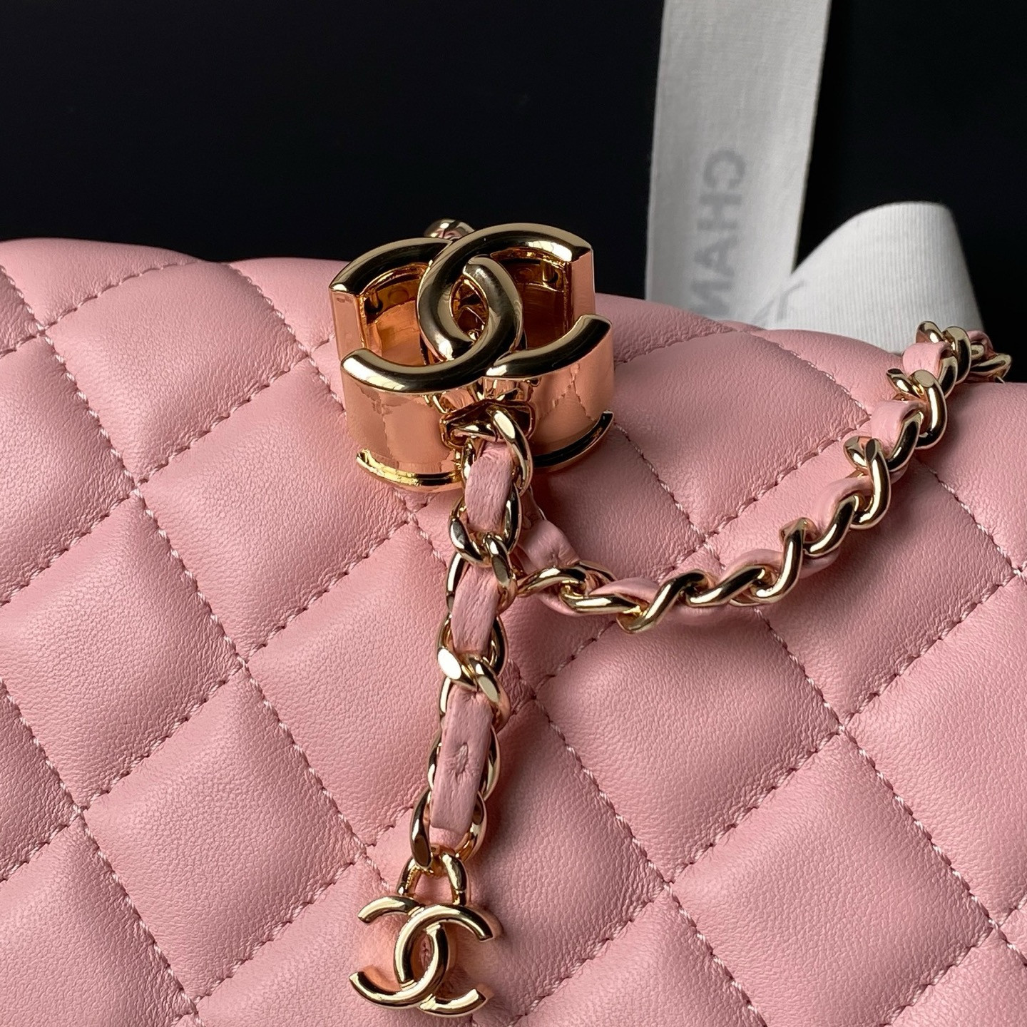 Ch**el classic flap handbag cf as5756 14.5x23.5x7cm