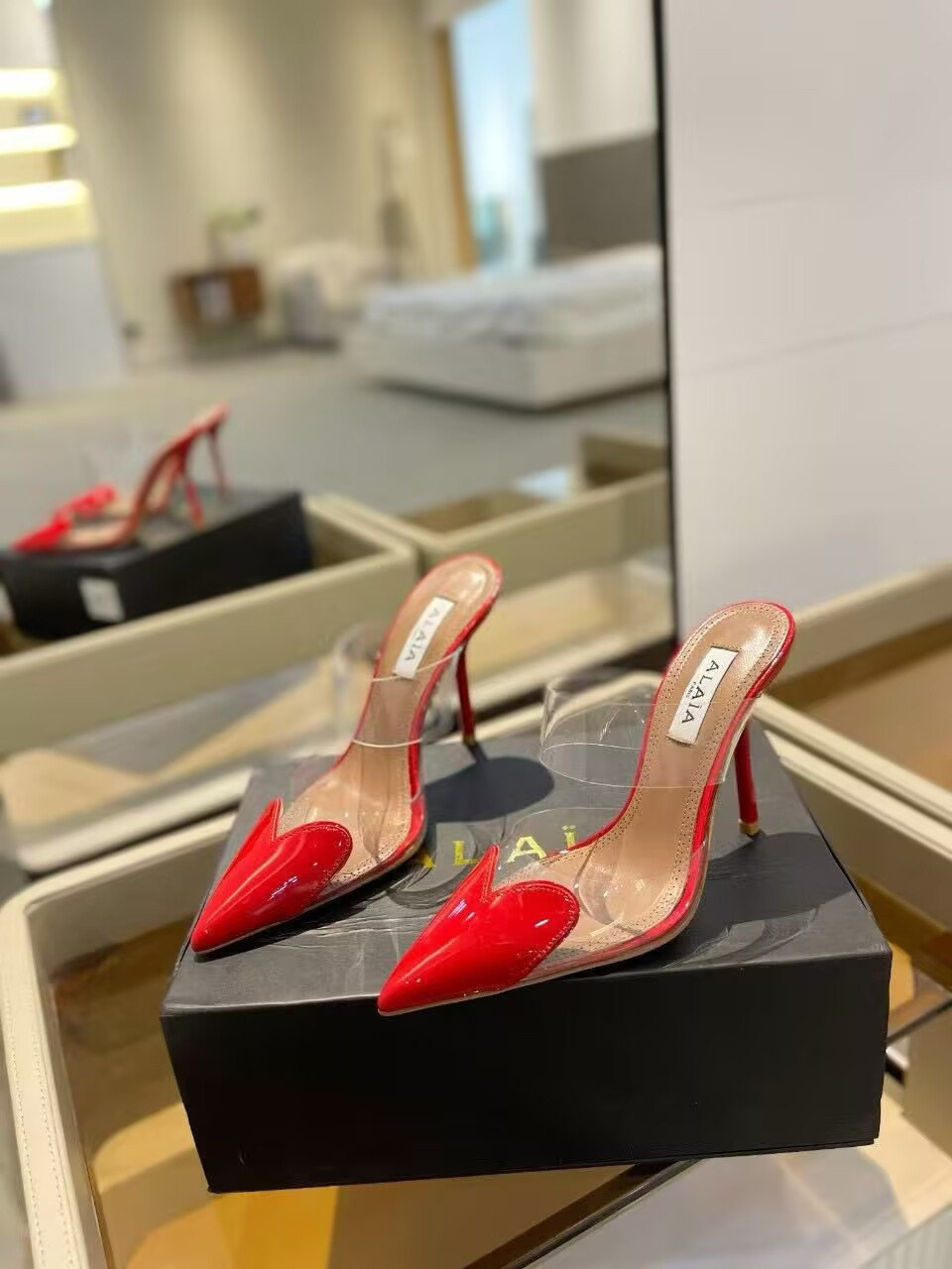 UA A1a1a Le Coeur Mule Heart-Toe Slingback Pump 10.5cm Heel