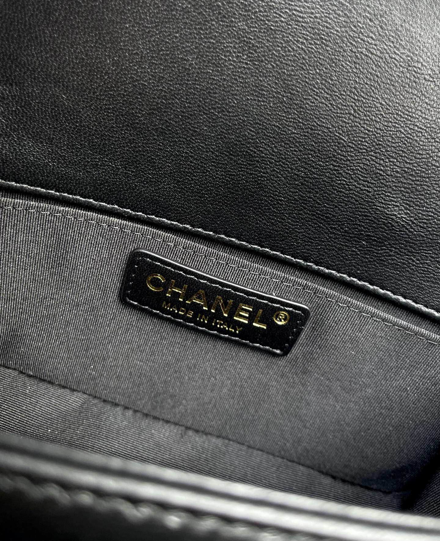Ch**el small boy handbag a67085 12x20.5x8.5cm