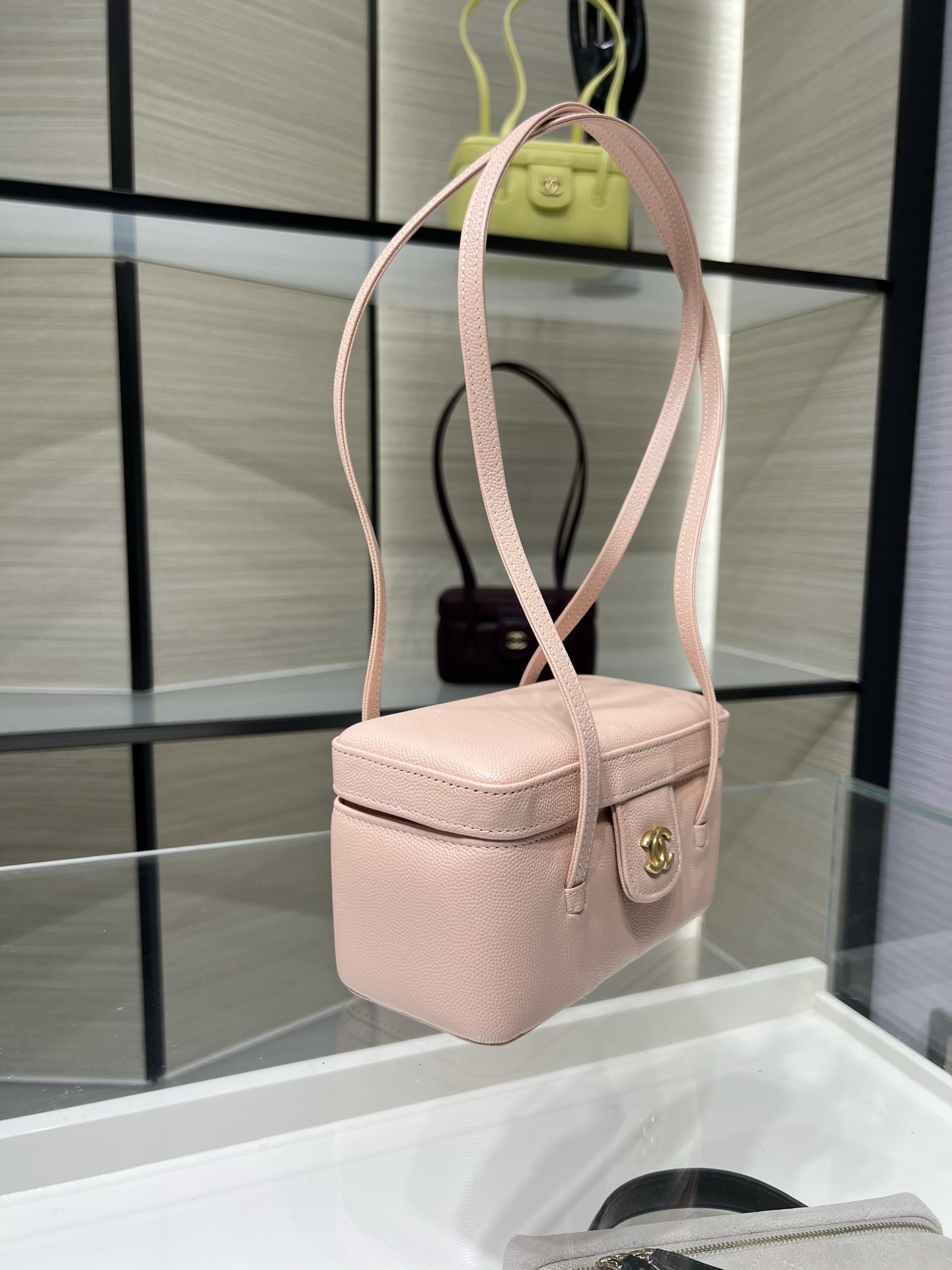 Ch**el preppy coco long box bag ap5067 17x9.5x8cm