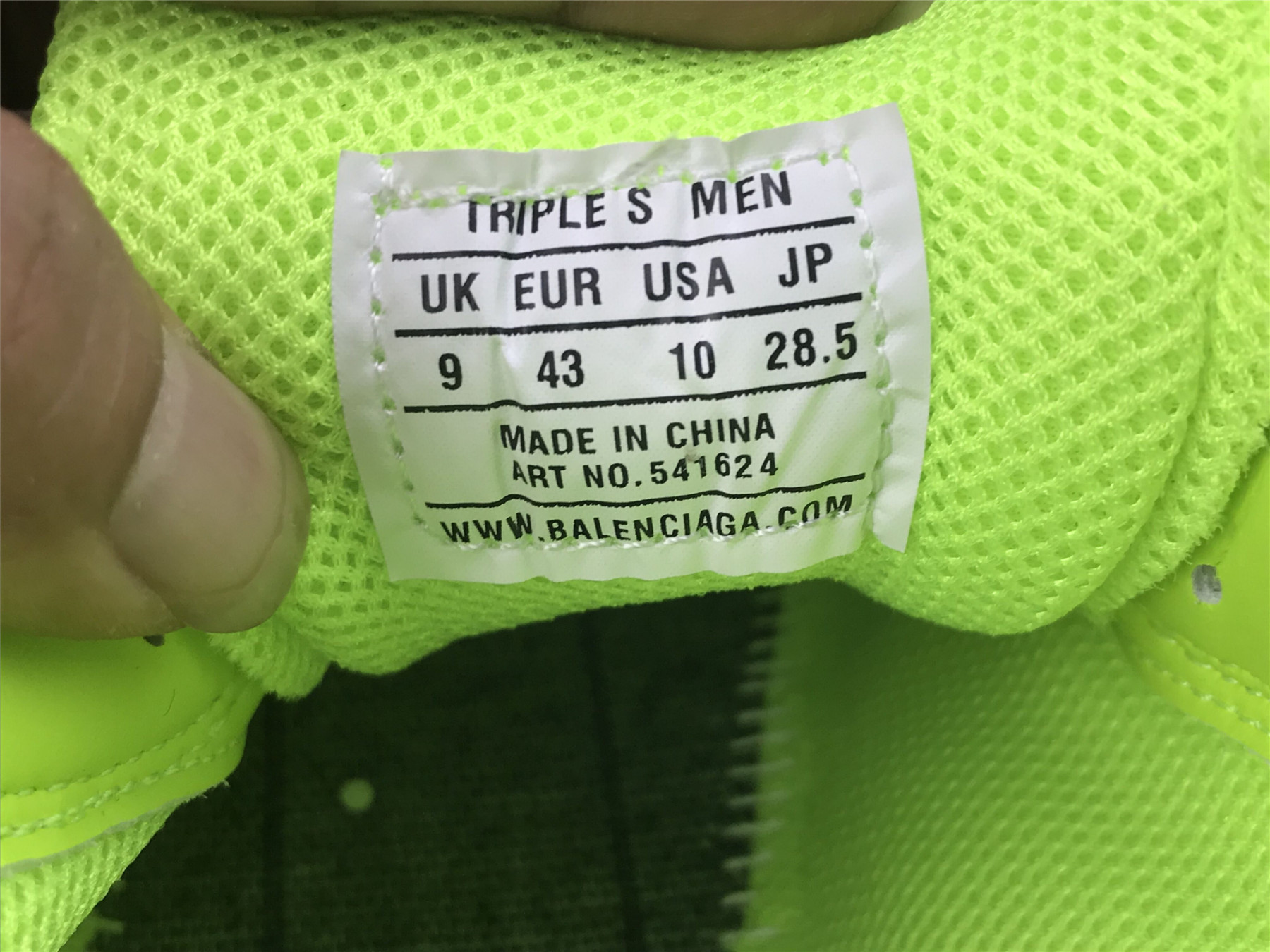 UA TRIPLE S CLEAR SOLE SNEAKER FLUORESCENT GREEN
