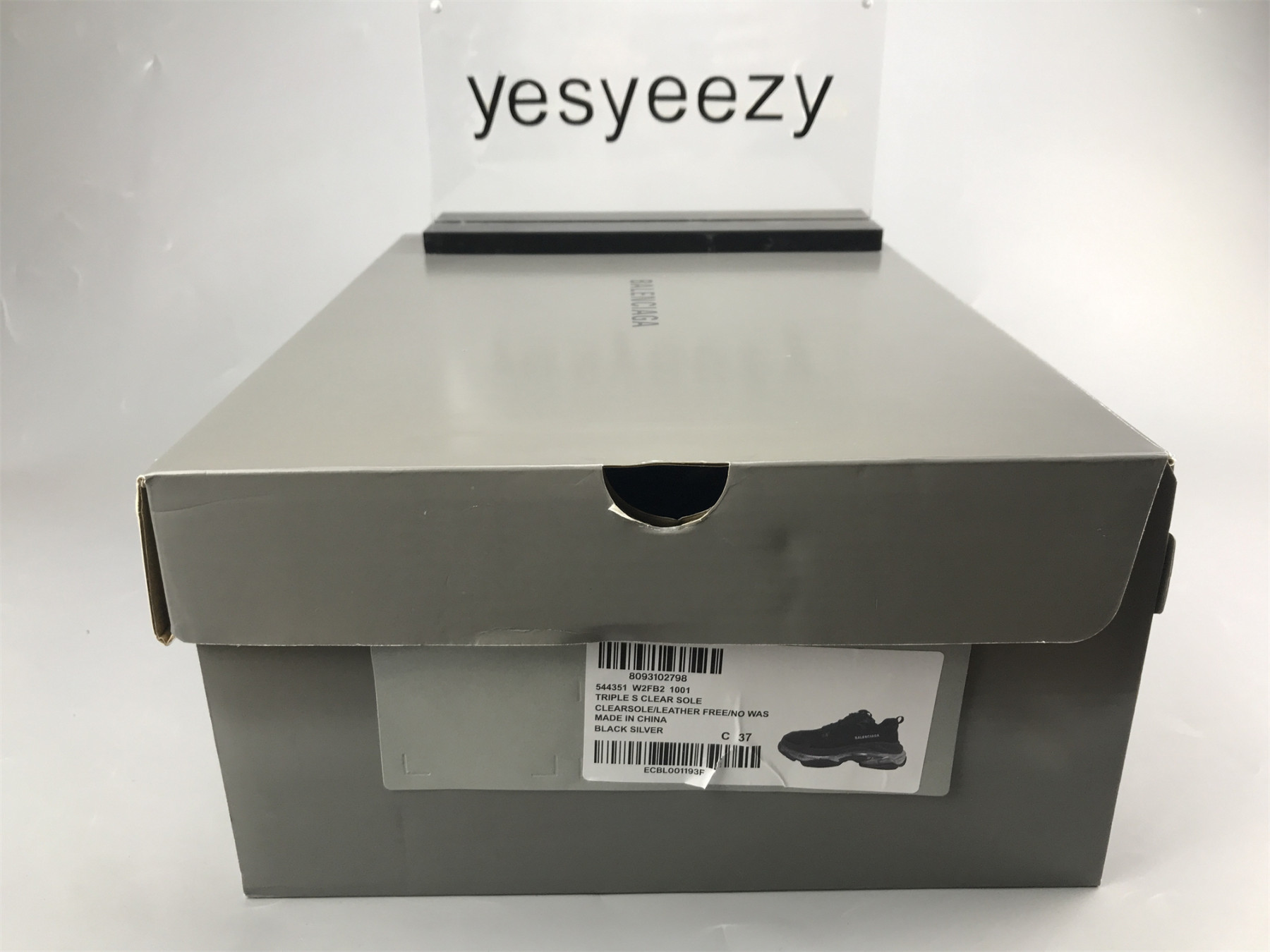 UA TRIPLE S CLEAR SOLE BLACK SILVER