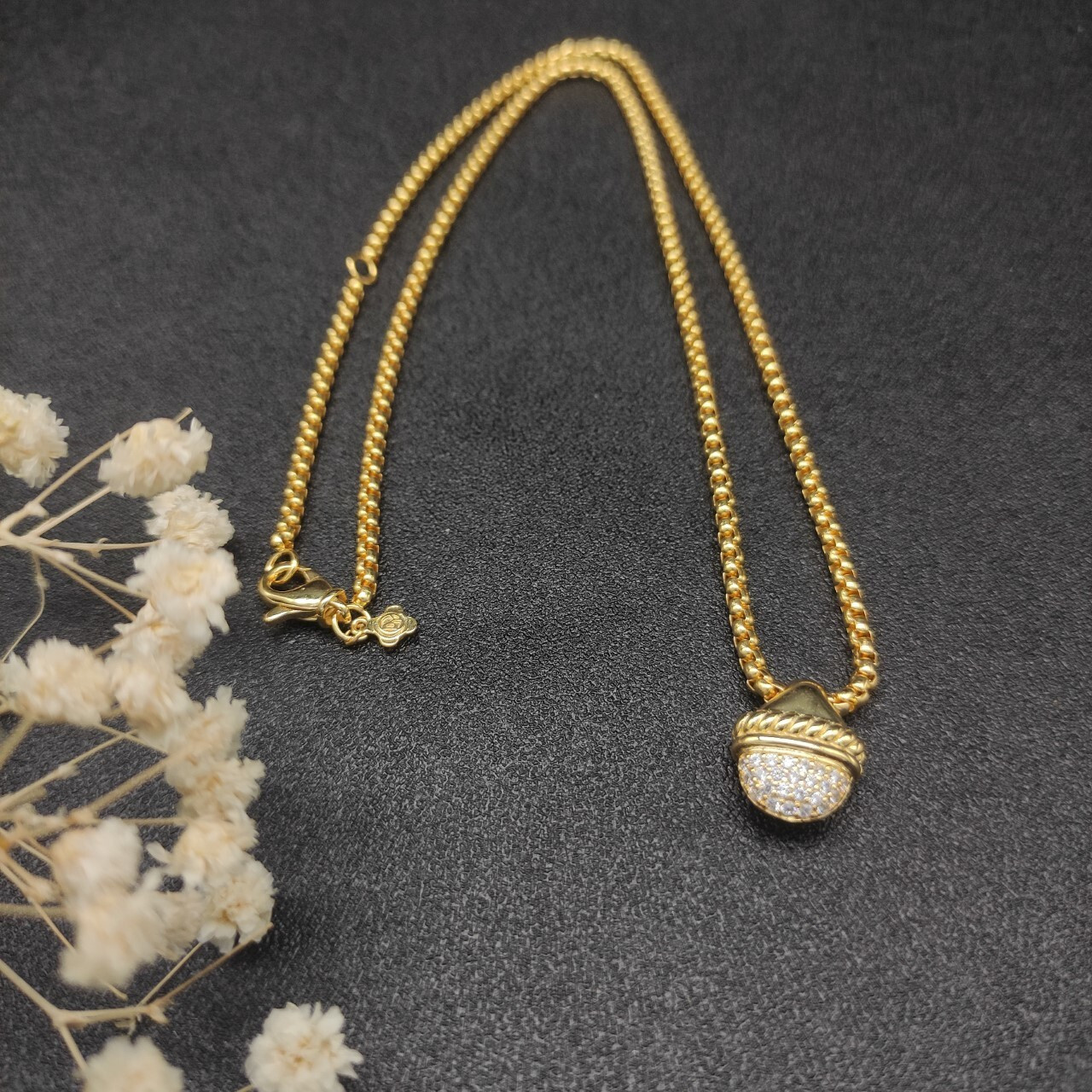dau1d Yvrm*n necklace(chain length 50+5cm delay chain chain thickness 3mm)