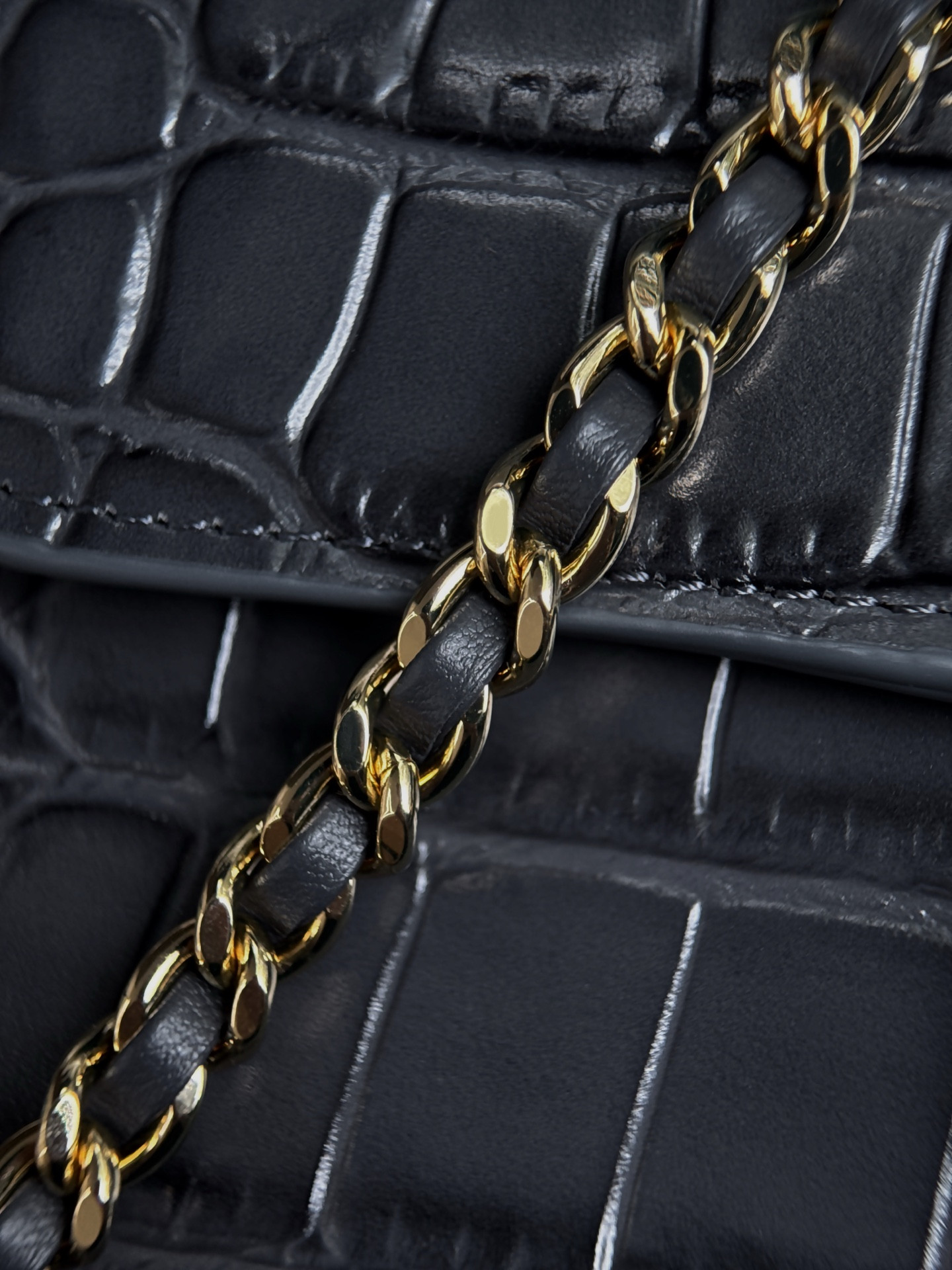Ch**el mini flap bag with handle as6424 14.5x19.5x5cm