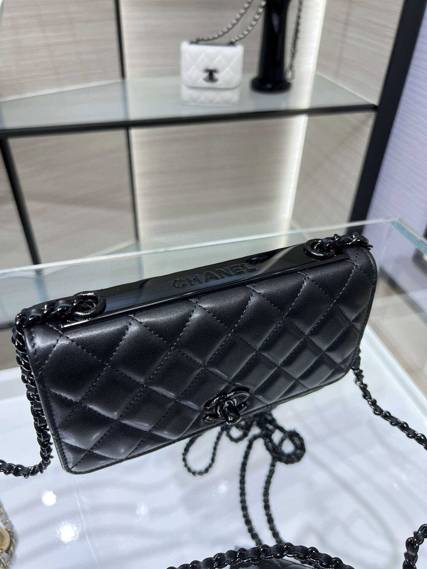 Ch**el woc trendy cc wallet on chain 19x12x3.5cm