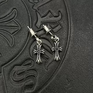 Ch*0me He**ts Cross Earrings