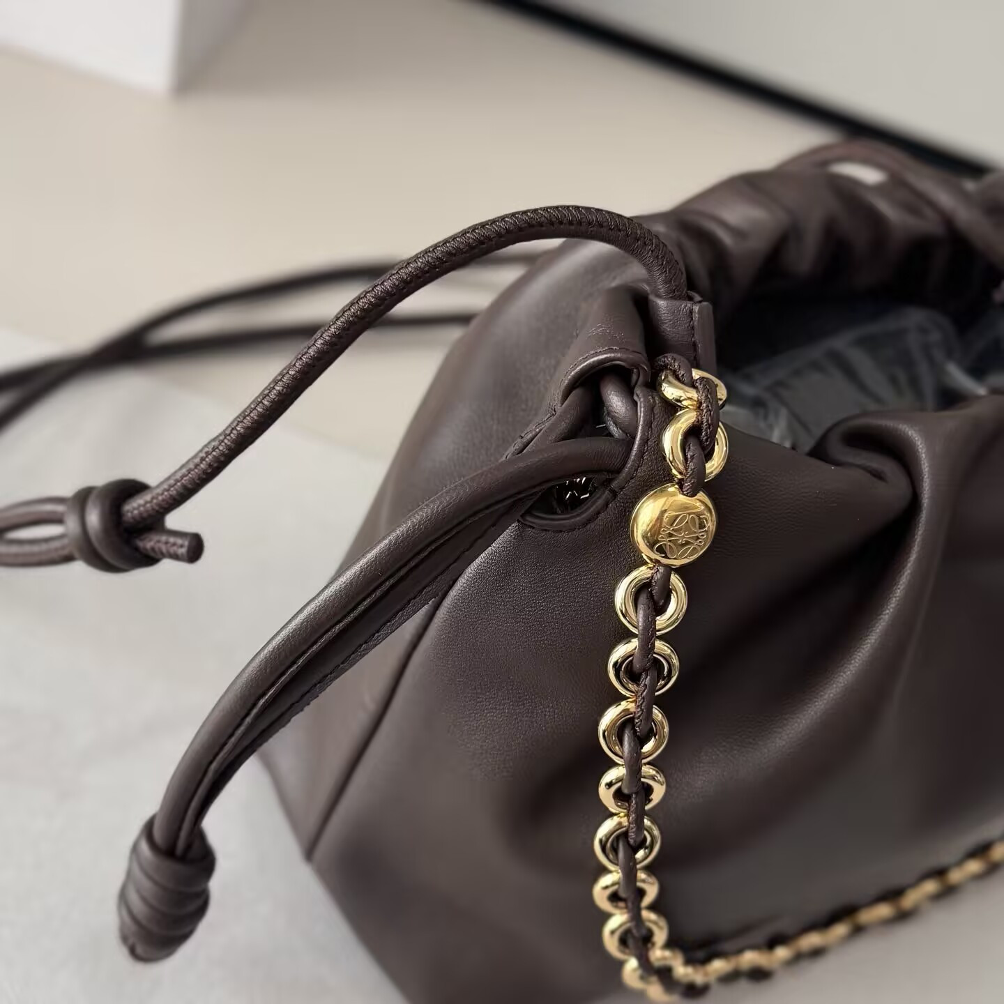 L0ew* medium flamenco purse in mellow nappa lambskin 30x10.5x20cm