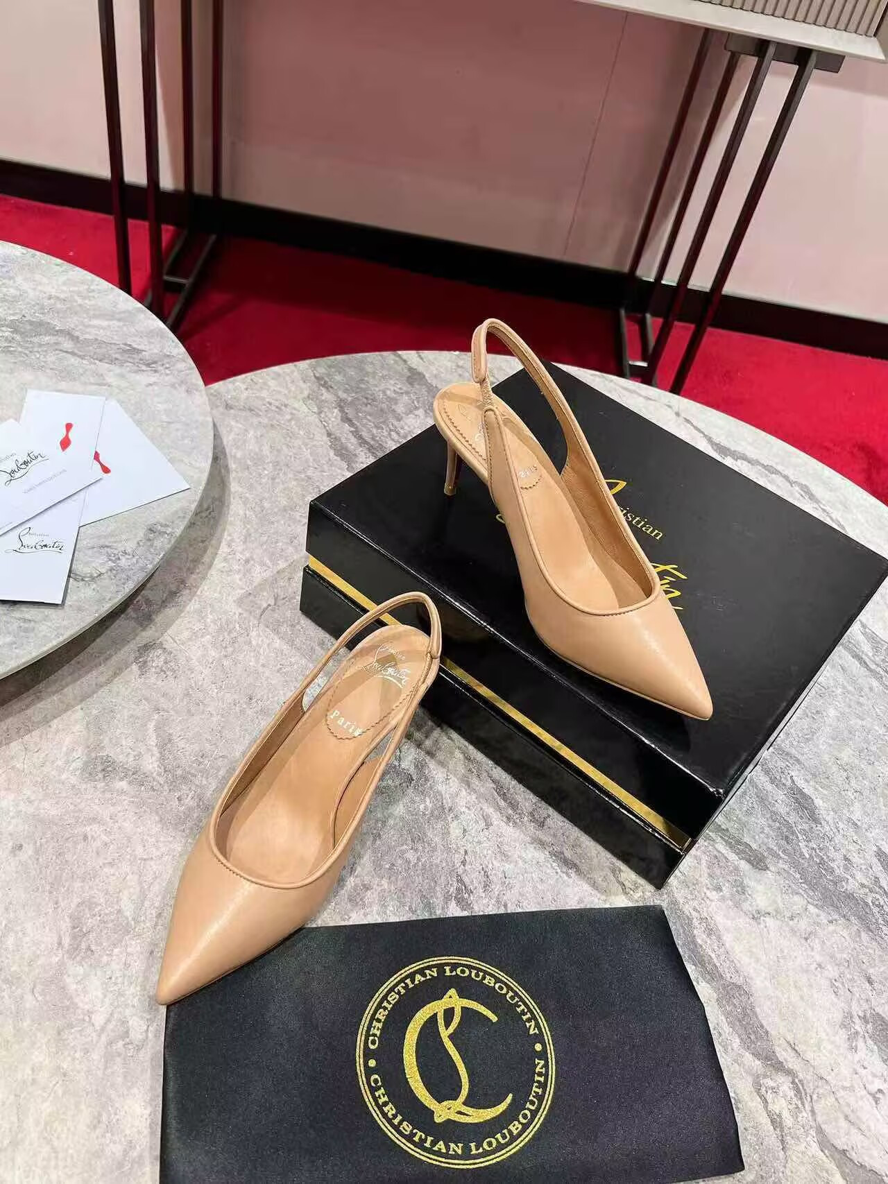 UA Chr1st1an Louboutin Sporty Kate Sling 65mm