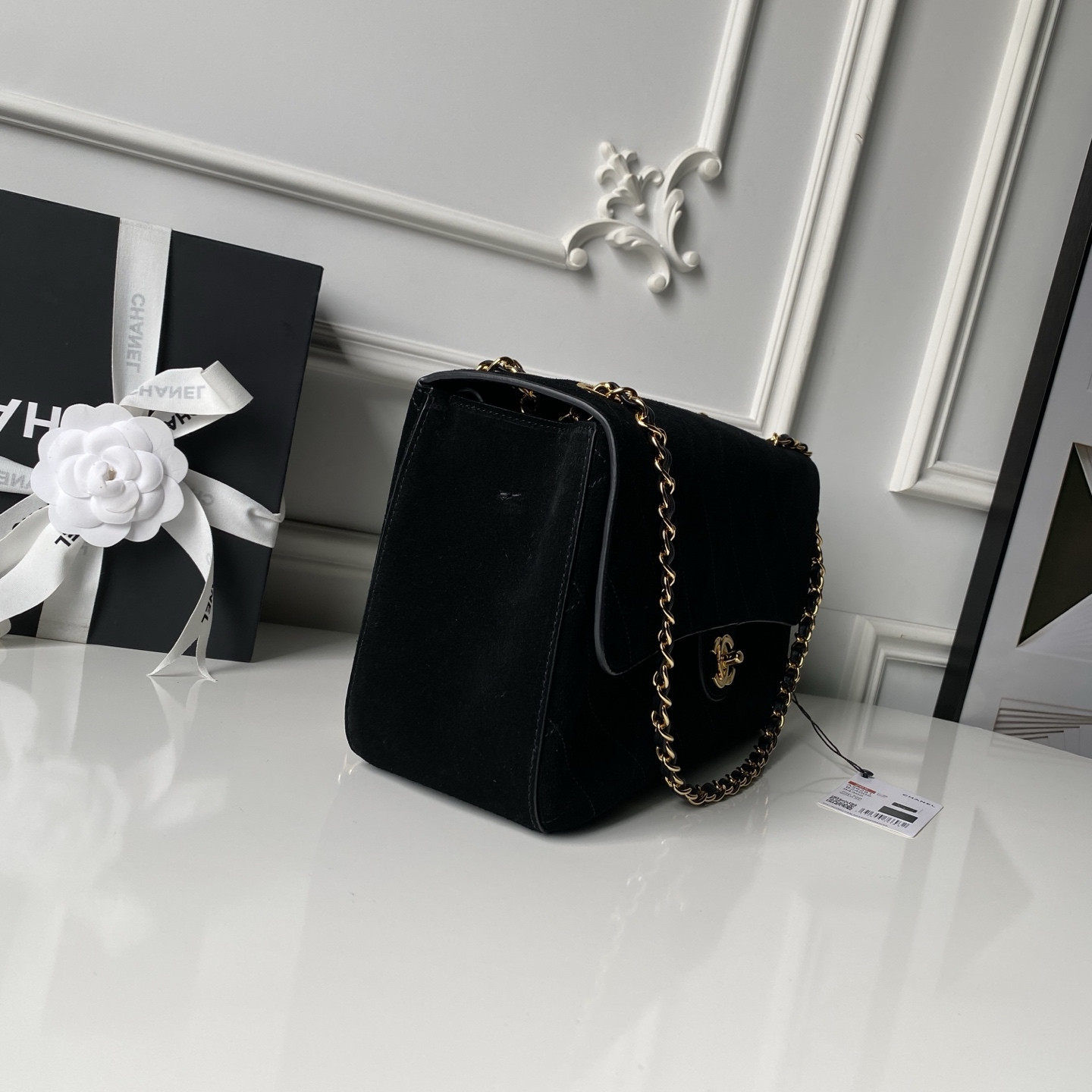 Ch**el maxi flapbag gold hardware as6281 19.5x32x10cm