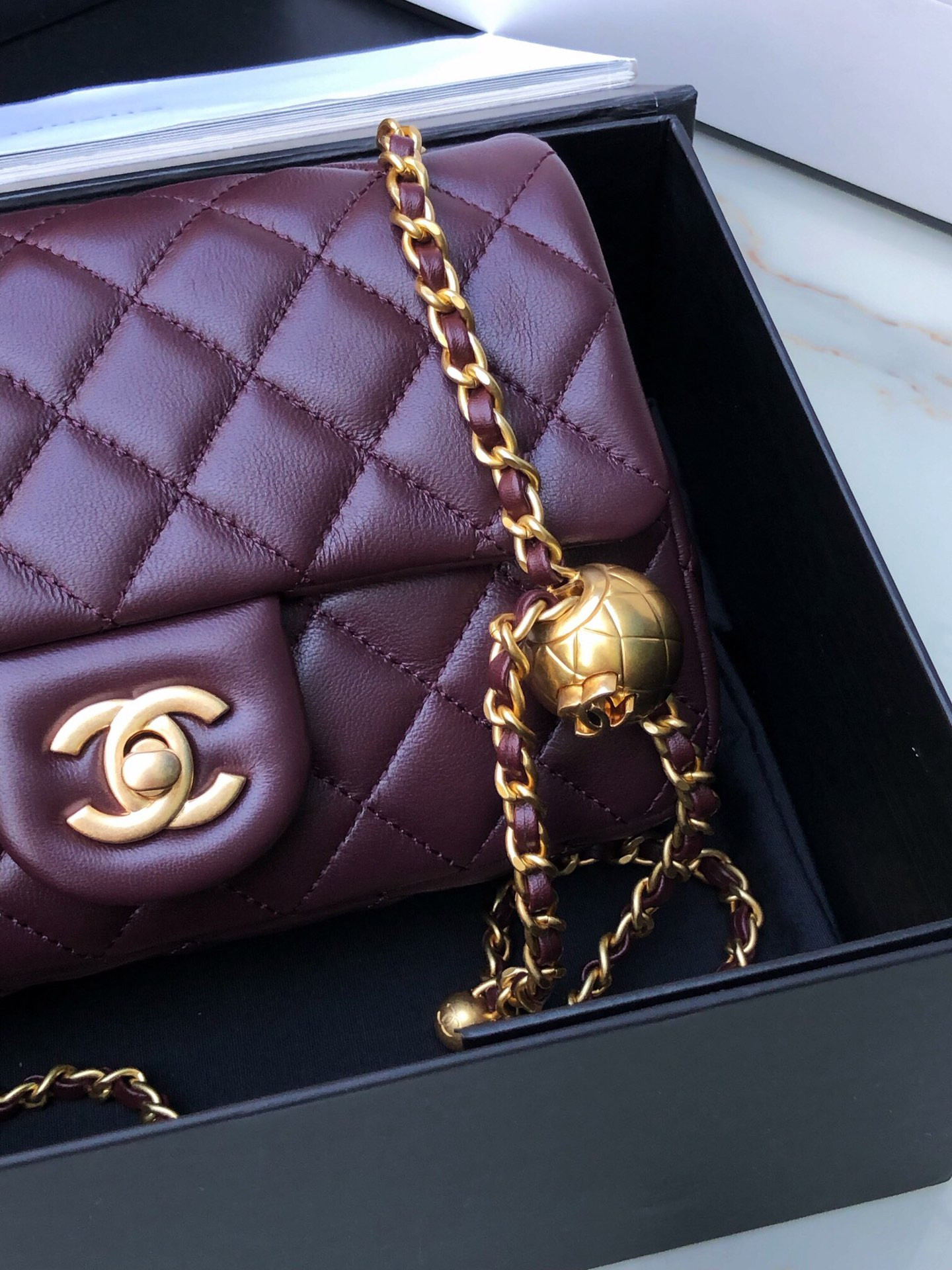 Ch**el flap bag as1787 20x13x6.5cm