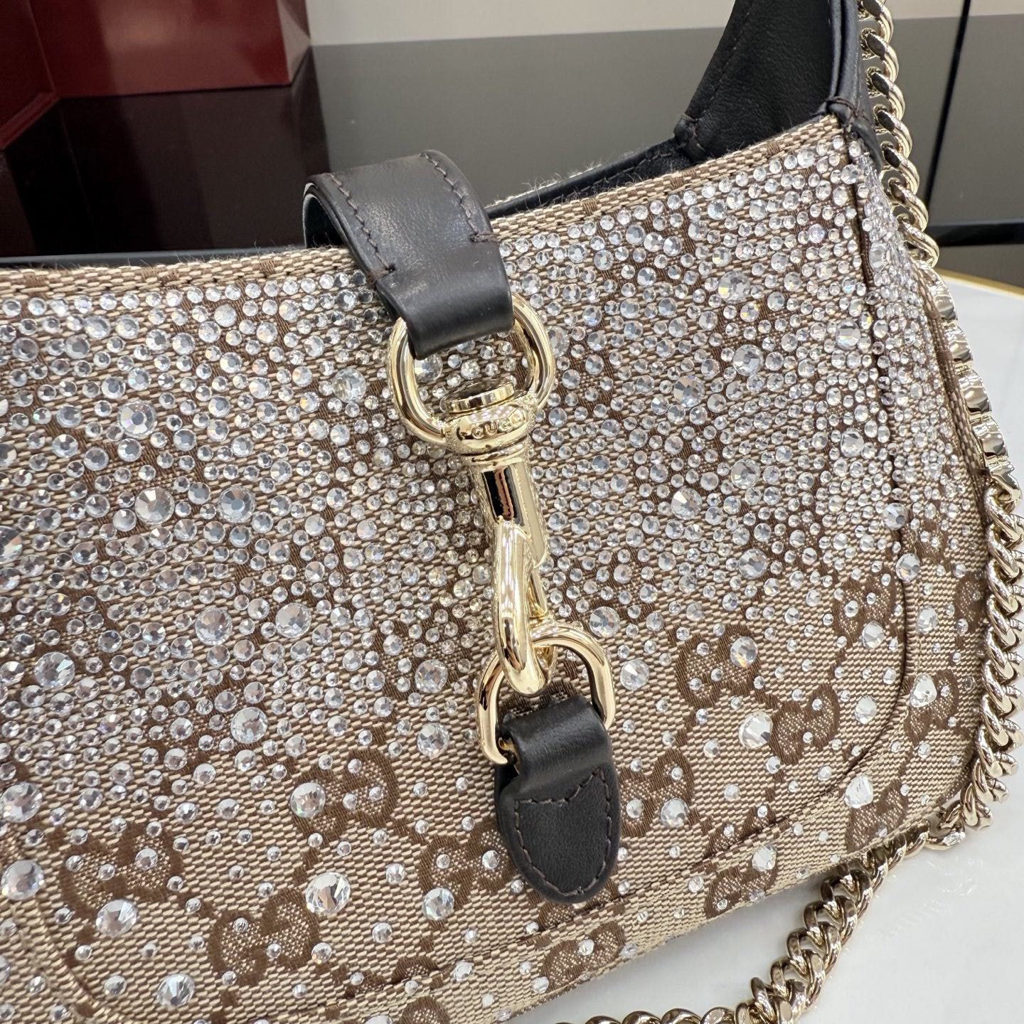 Gvc*1 jackie notte mini crystal handbag 19.5x18x3.5cm