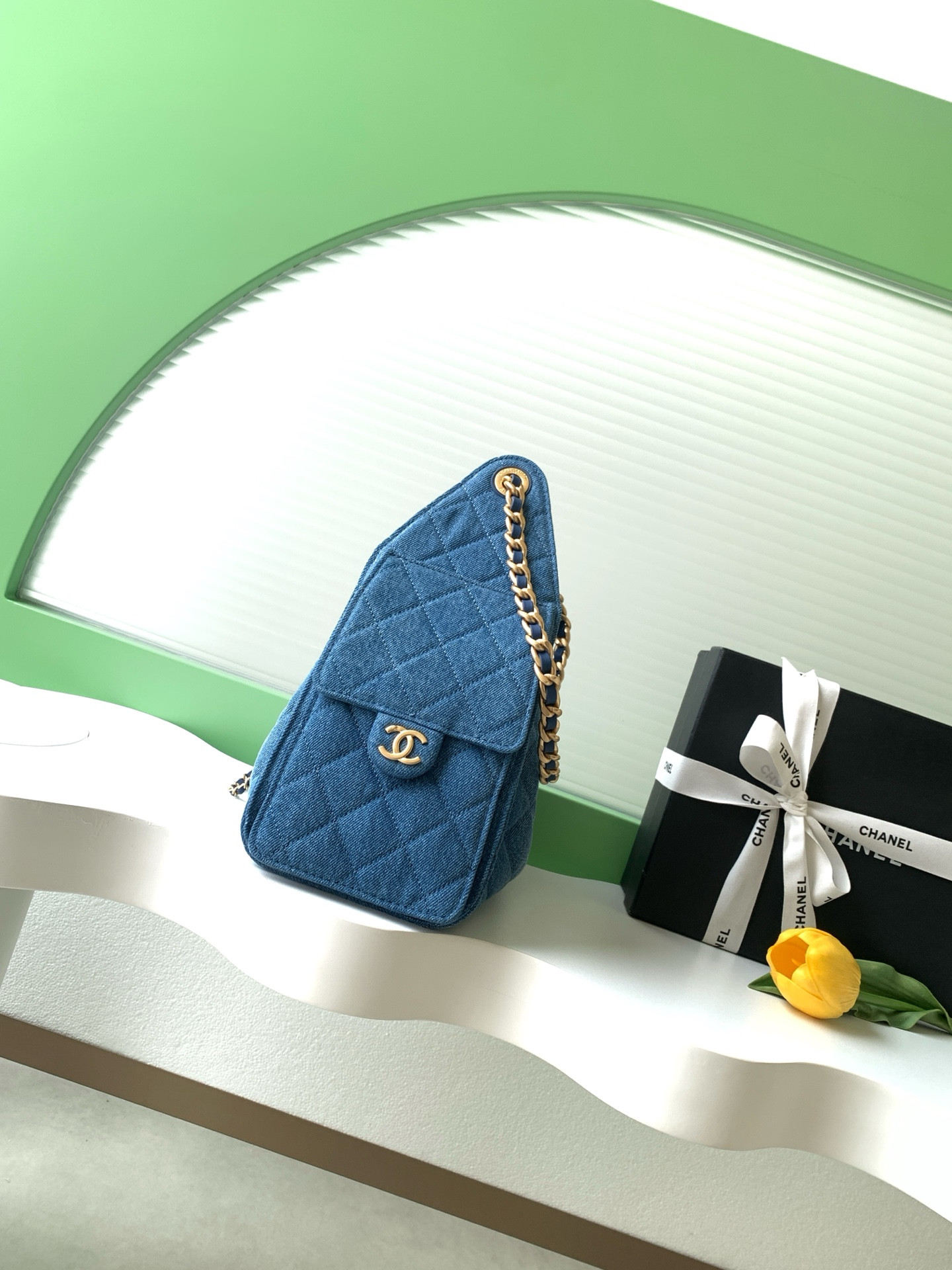 Ch**el 25 small bucket hobo handbag as5293 30x26x14cm