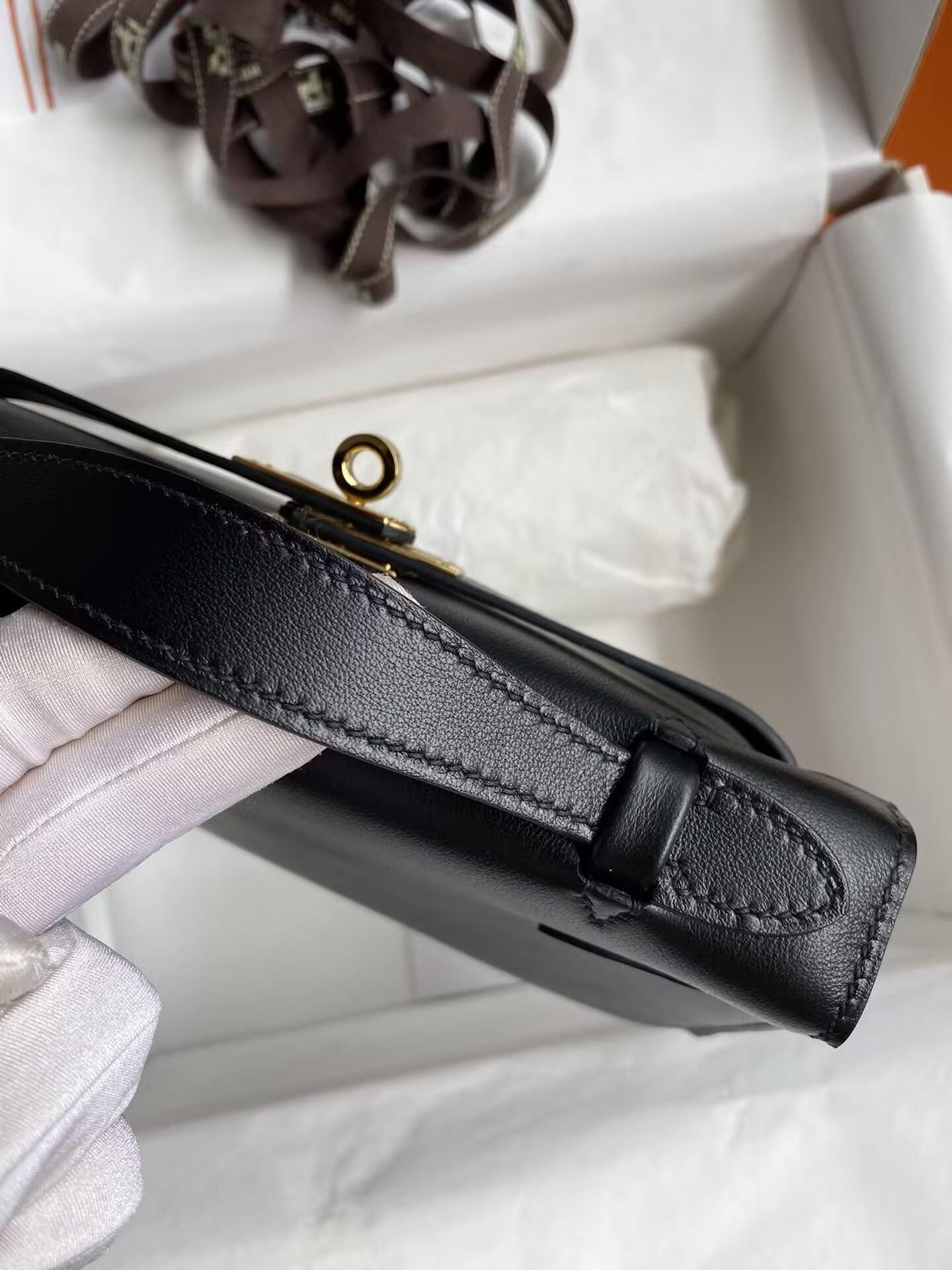 H**me5 kelly 22 mini box leather 22x7x13cm